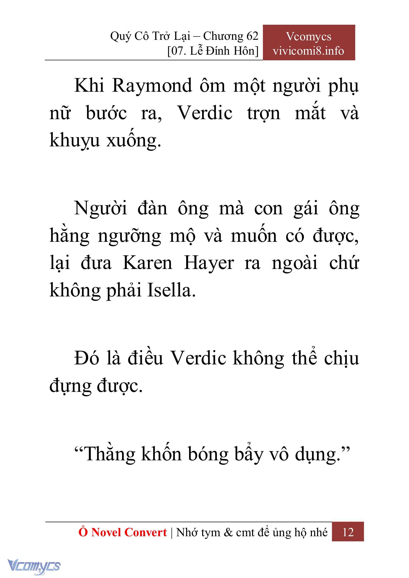 [Novel] Quý Cô Trở Lại Chap 62 - Next 