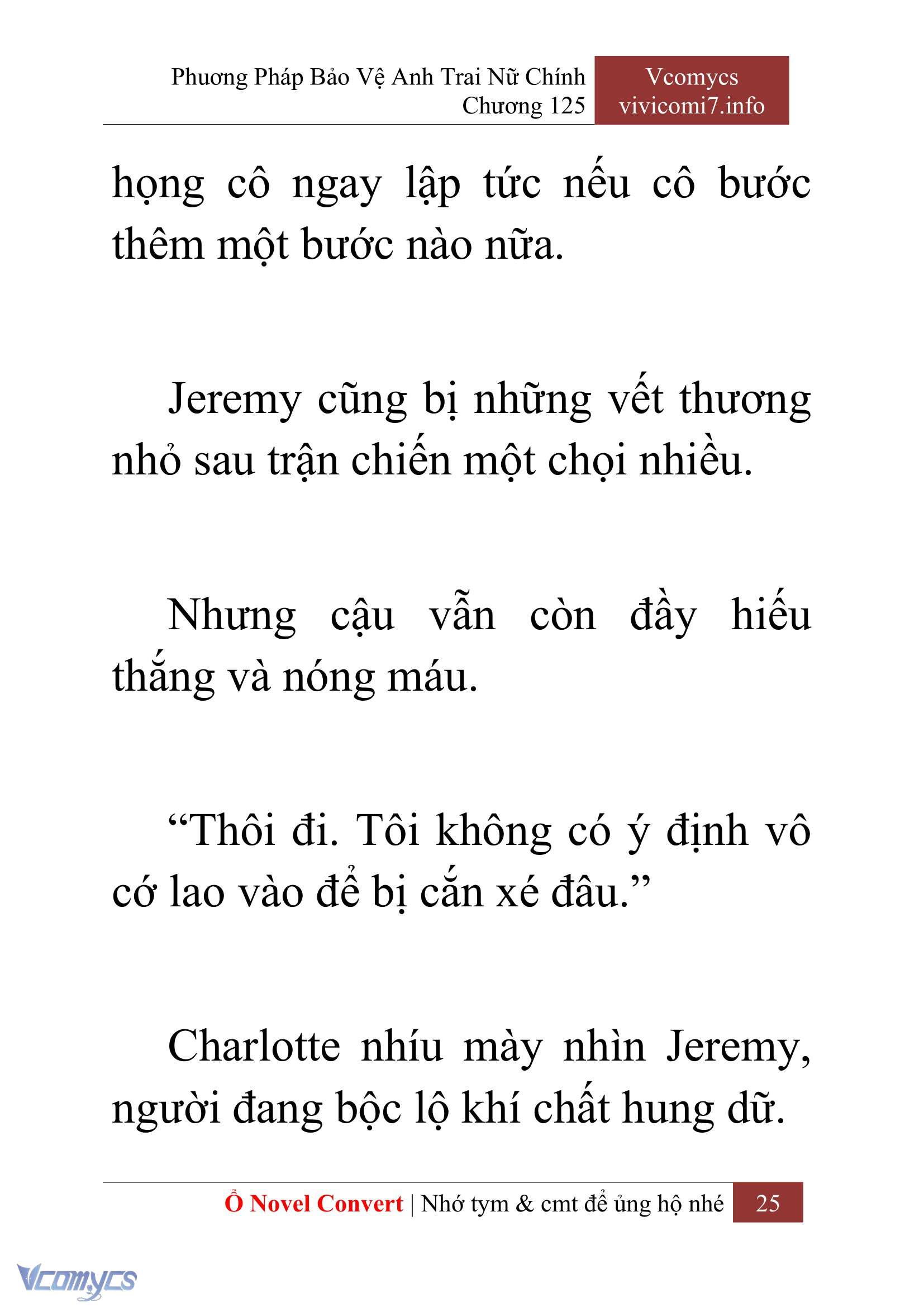 [Novel] Phương Pháp Bảo Vệ Anh Trai Nữ Chính Chap 125 - Trang 2