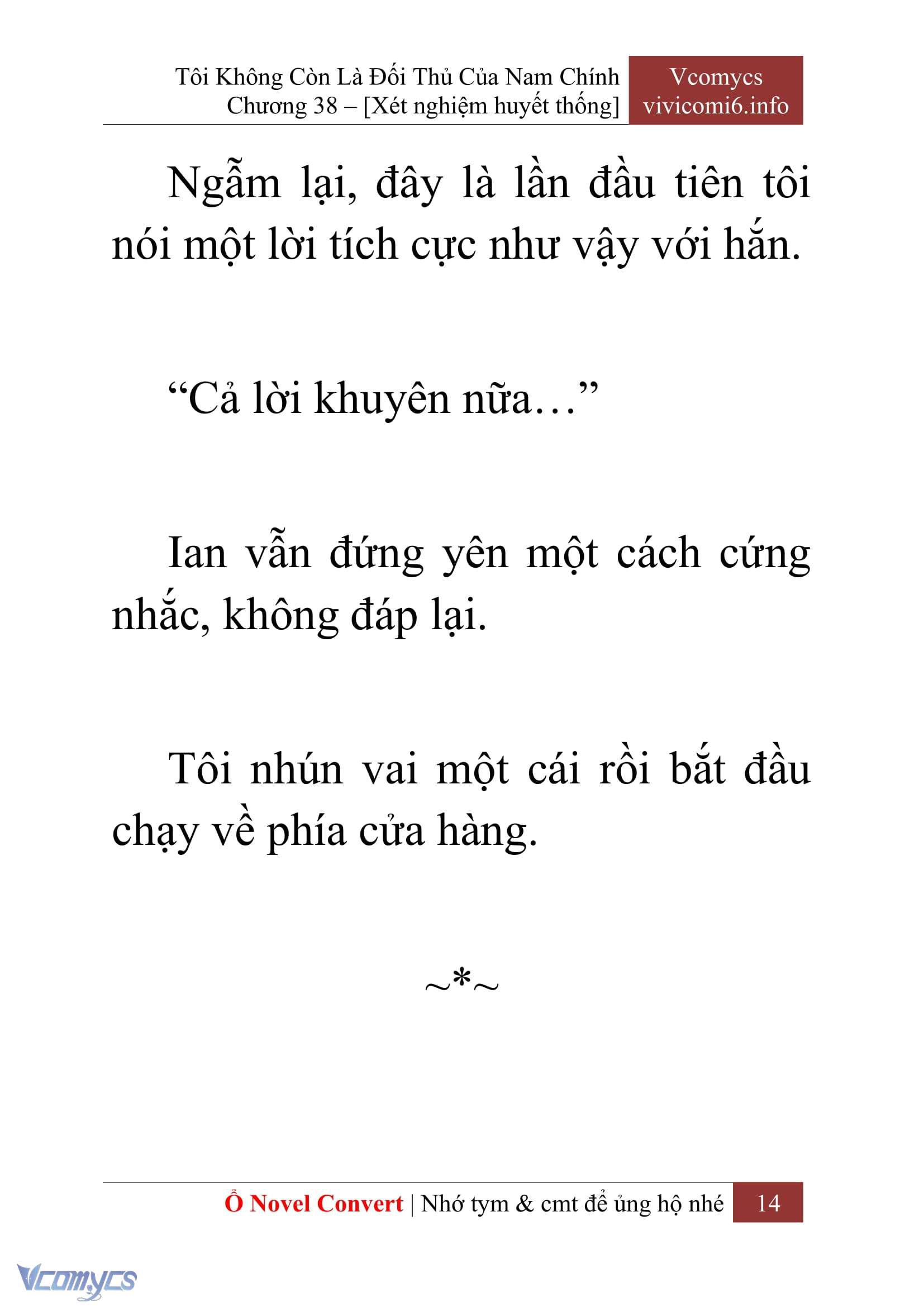 [Novel] Tôi Không Còn Là Đối Thủ Của Nam Chính Chap 38 - Next Chap 39