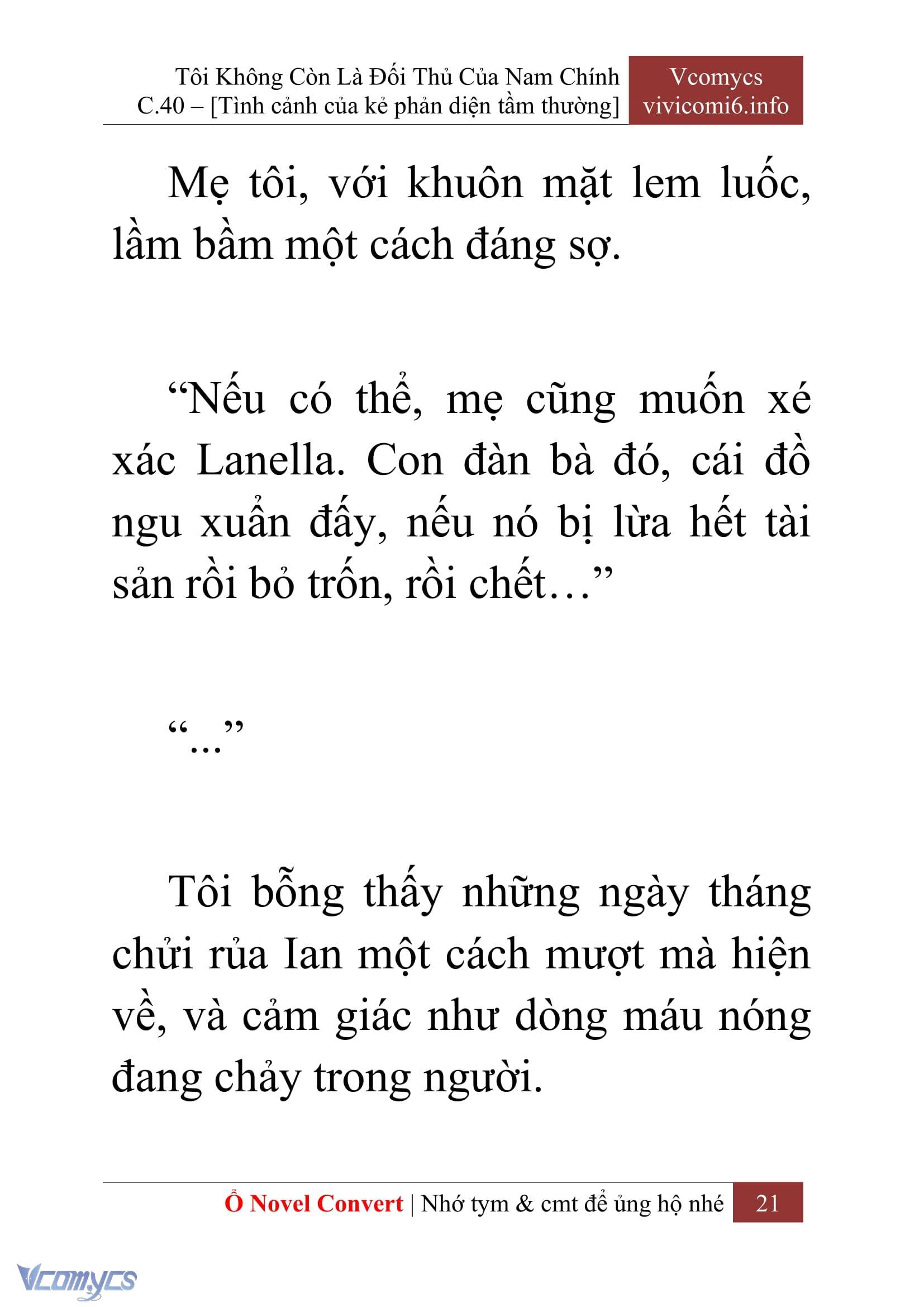 [Novel] Tôi Không Còn Là Đối Thủ Của Nam Chính Chap 40 - Trang 2