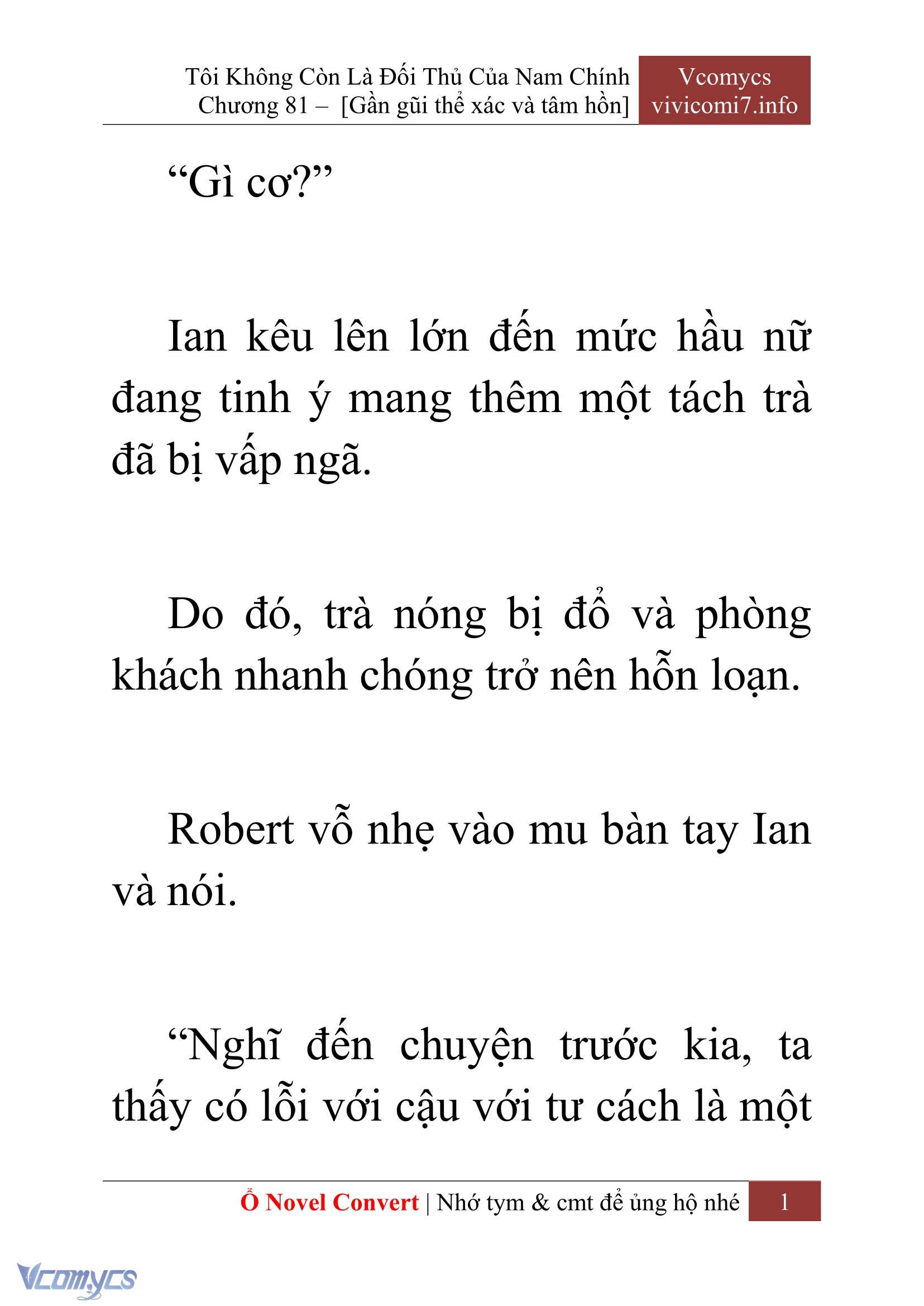 [Novel] Tôi Không Còn Là Đối Thủ Của Nam Chính Chap 81 - Next 