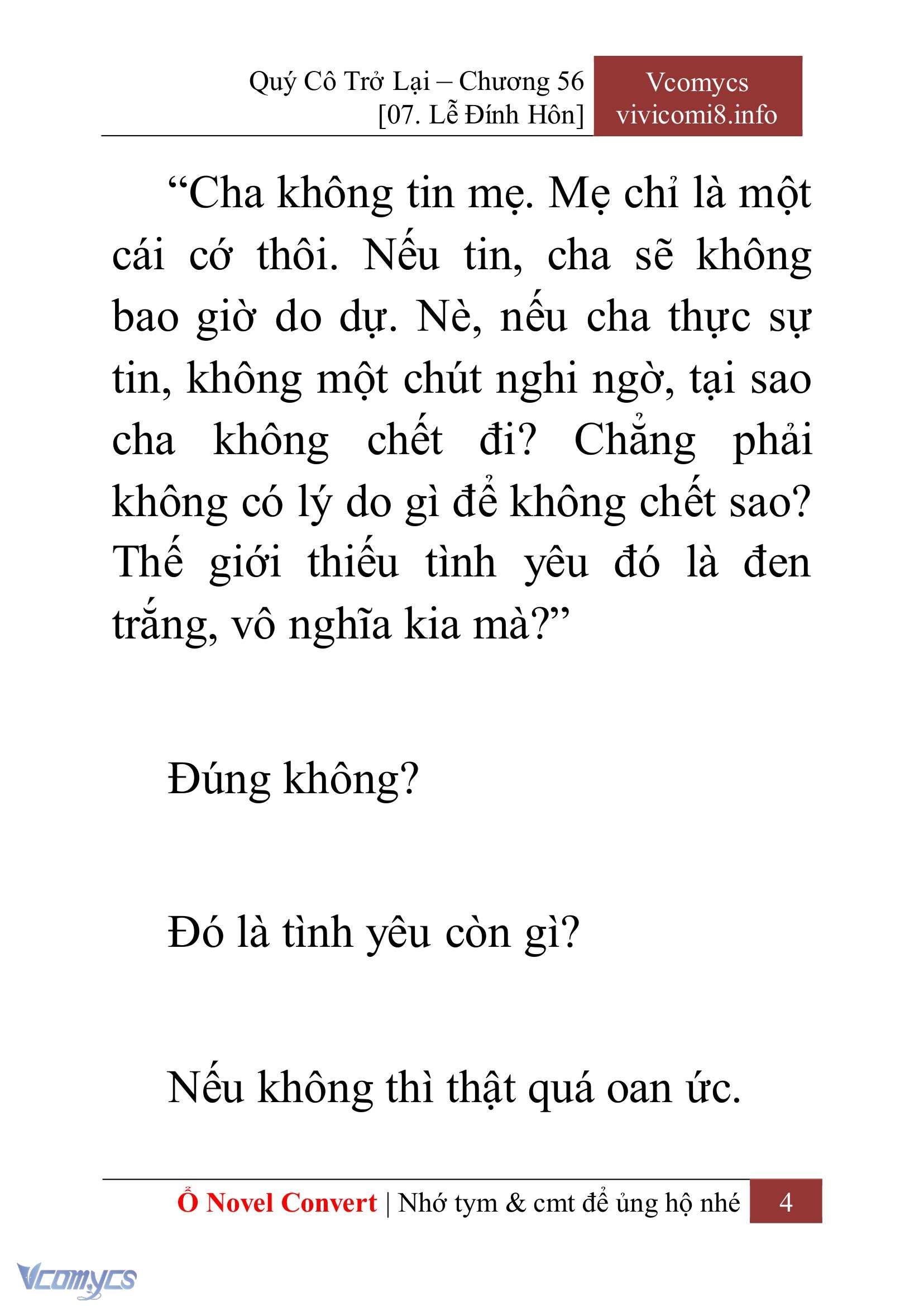 [Novel] Quý Cô Trở Lại Chap 56 - Trang 2