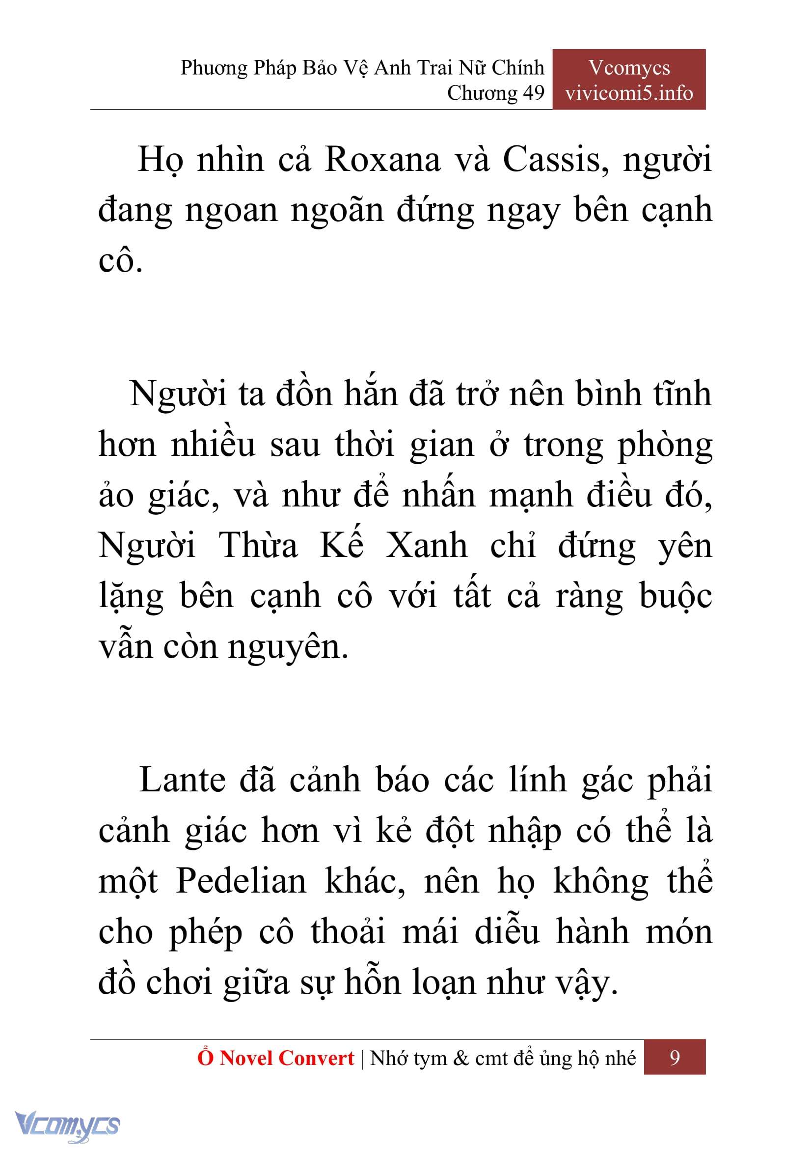 [Novel] Phương Pháp Bảo Vệ Anh Trai Nữ Chính Chap 49 - Trang 2