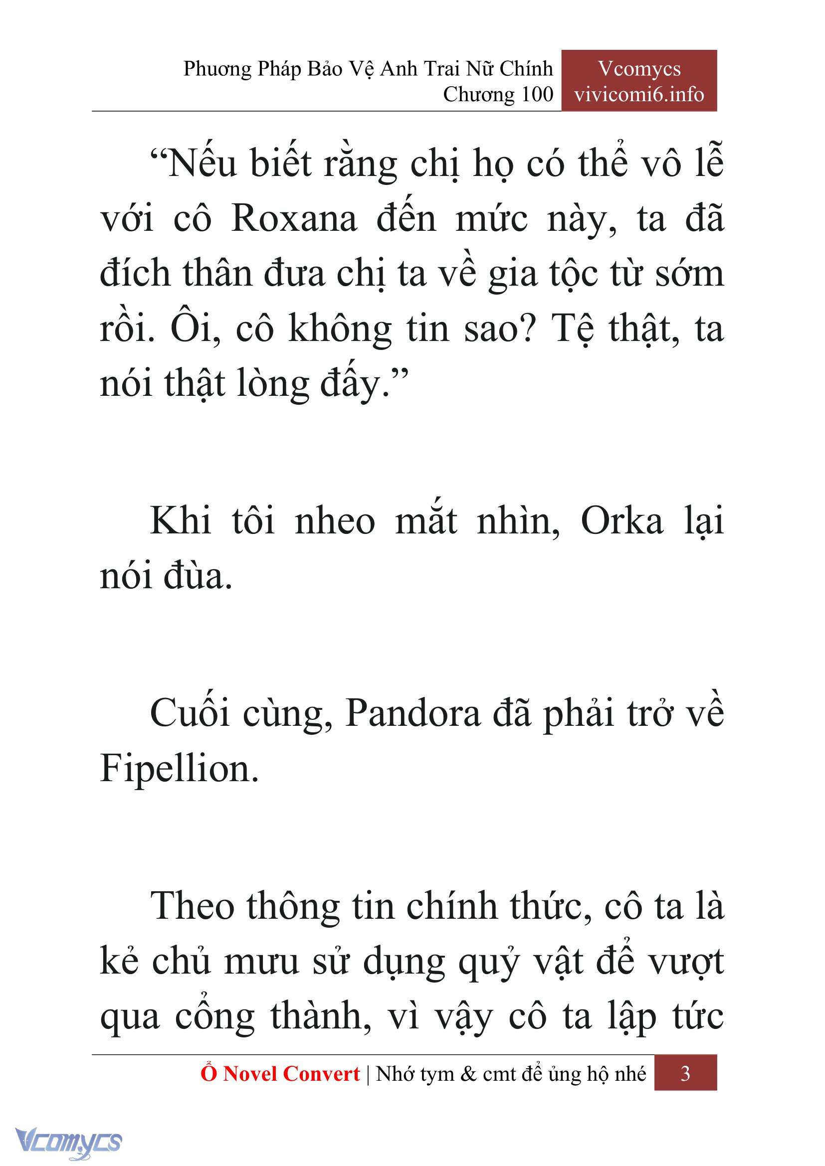 [Novel] Phương Pháp Bảo Vệ Anh Trai Nữ Chính Chap 100 - Trang 2