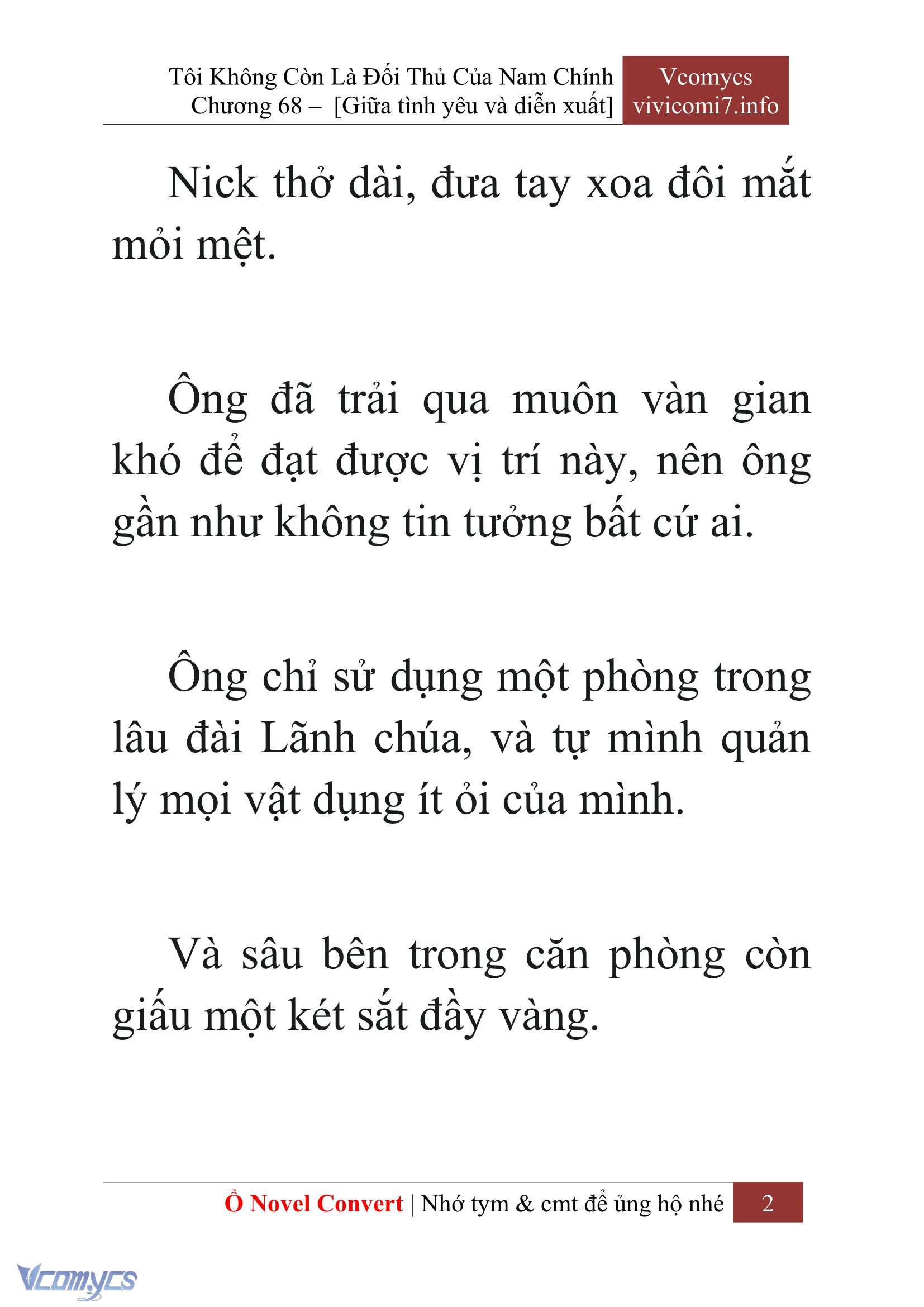 [Novel] Tôi Không Còn Là Đối Thủ Của Nam Chính Chap 68 - Trang 2