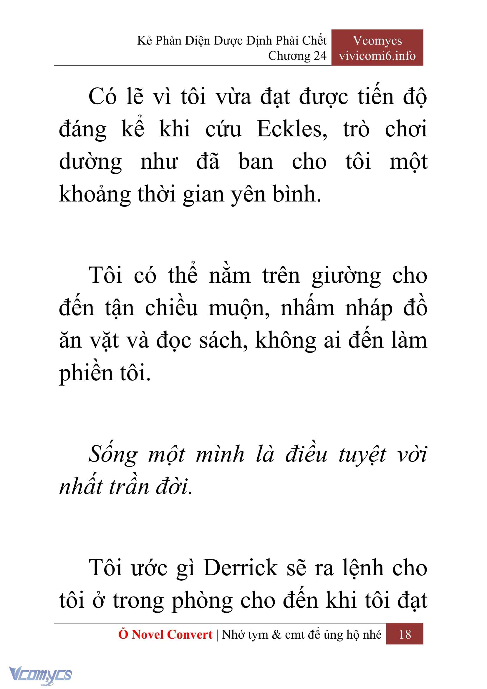 [Novel] Kẻ Phản Diện Được Định Phải Chết Chap 24 - Trang 2