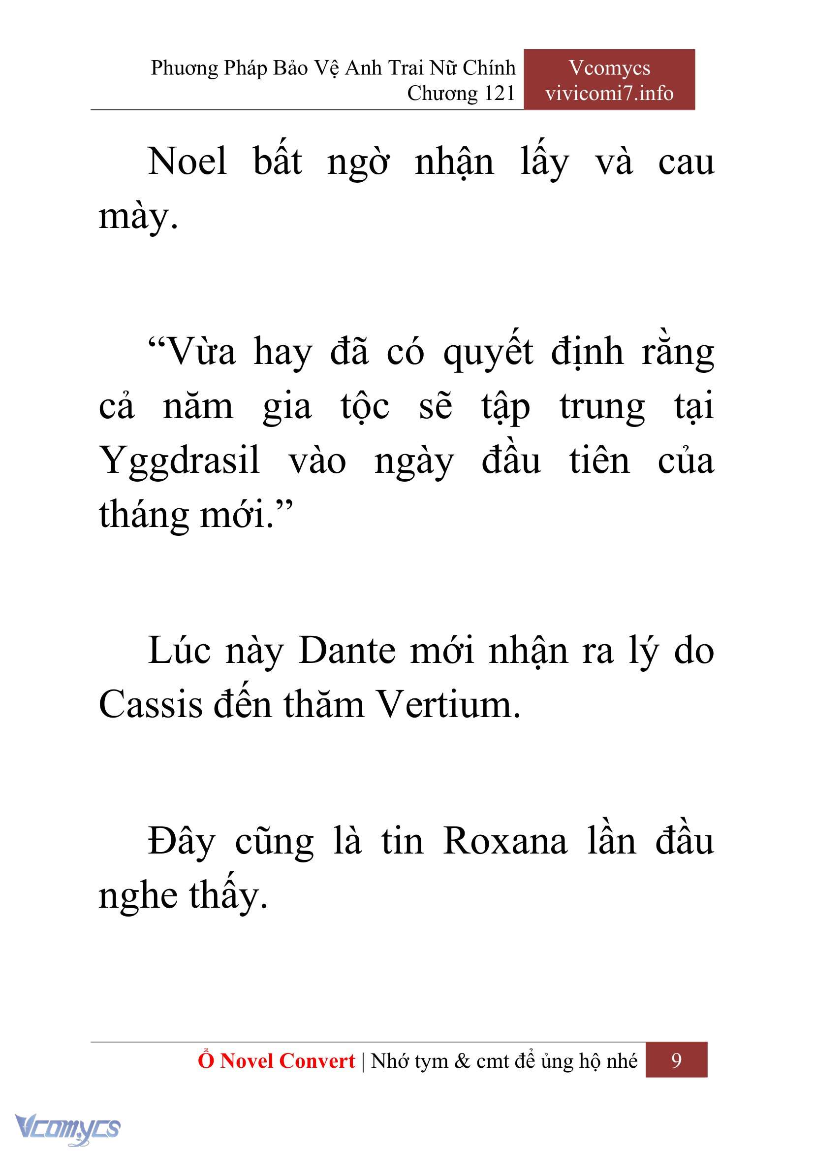 [Novel] Phương Pháp Bảo Vệ Anh Trai Nữ Chính Chap 121 - Trang 2