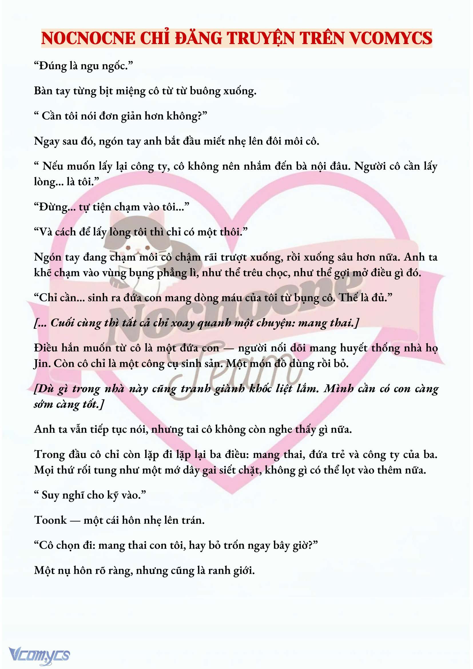 [NOVEL] MANG THAI, CƯỠNG ĐOẠT Chap 10 - Trang 2