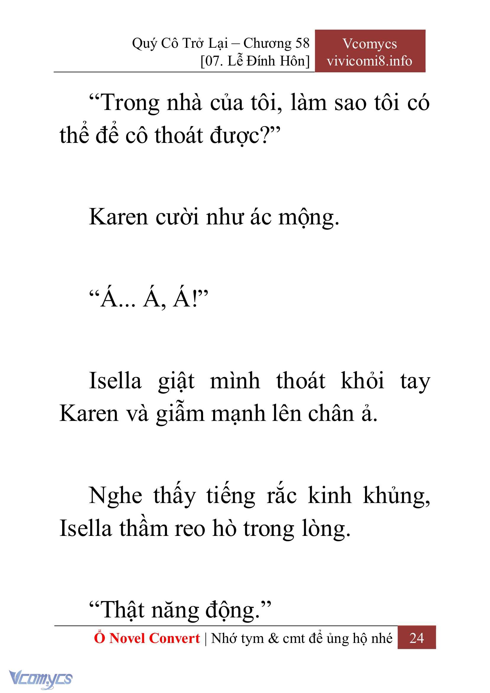 [Novel] Quý Cô Trở Lại Chap 58 - Trang 2