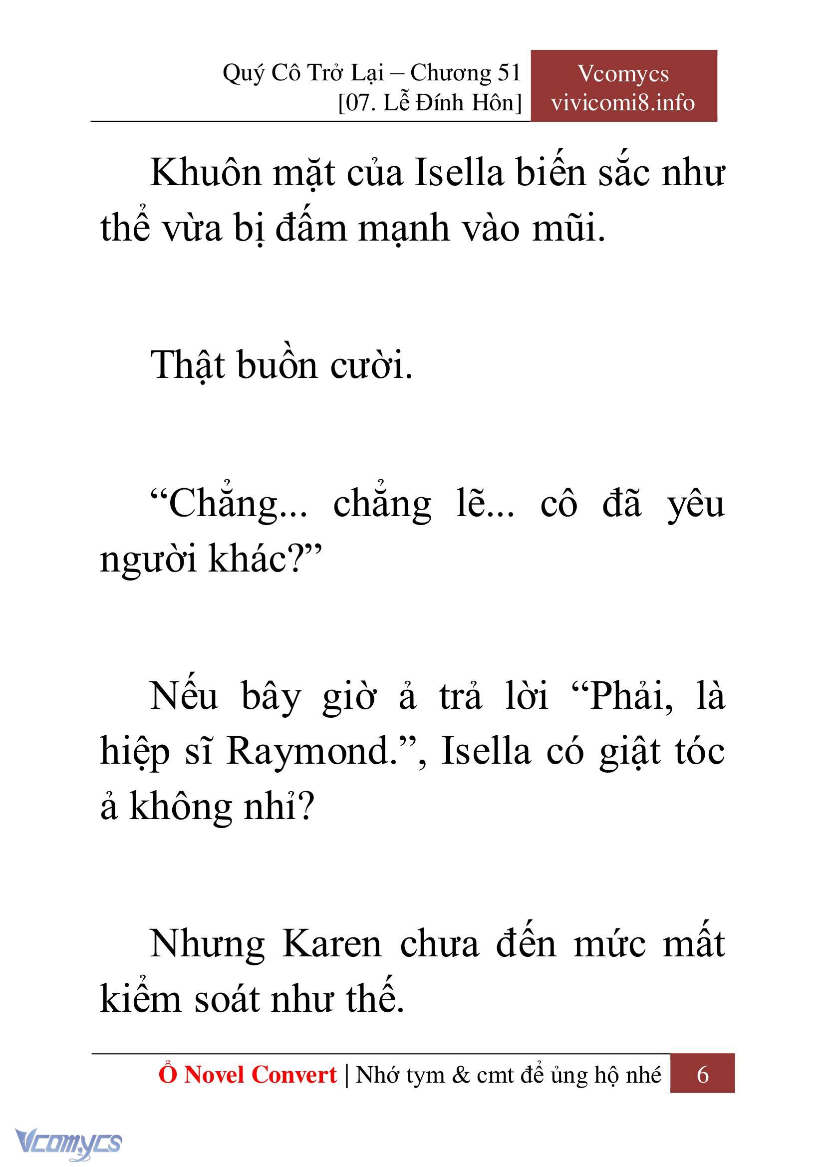 [Novel] Quý Cô Trở Lại Chap 51 - Trang 2