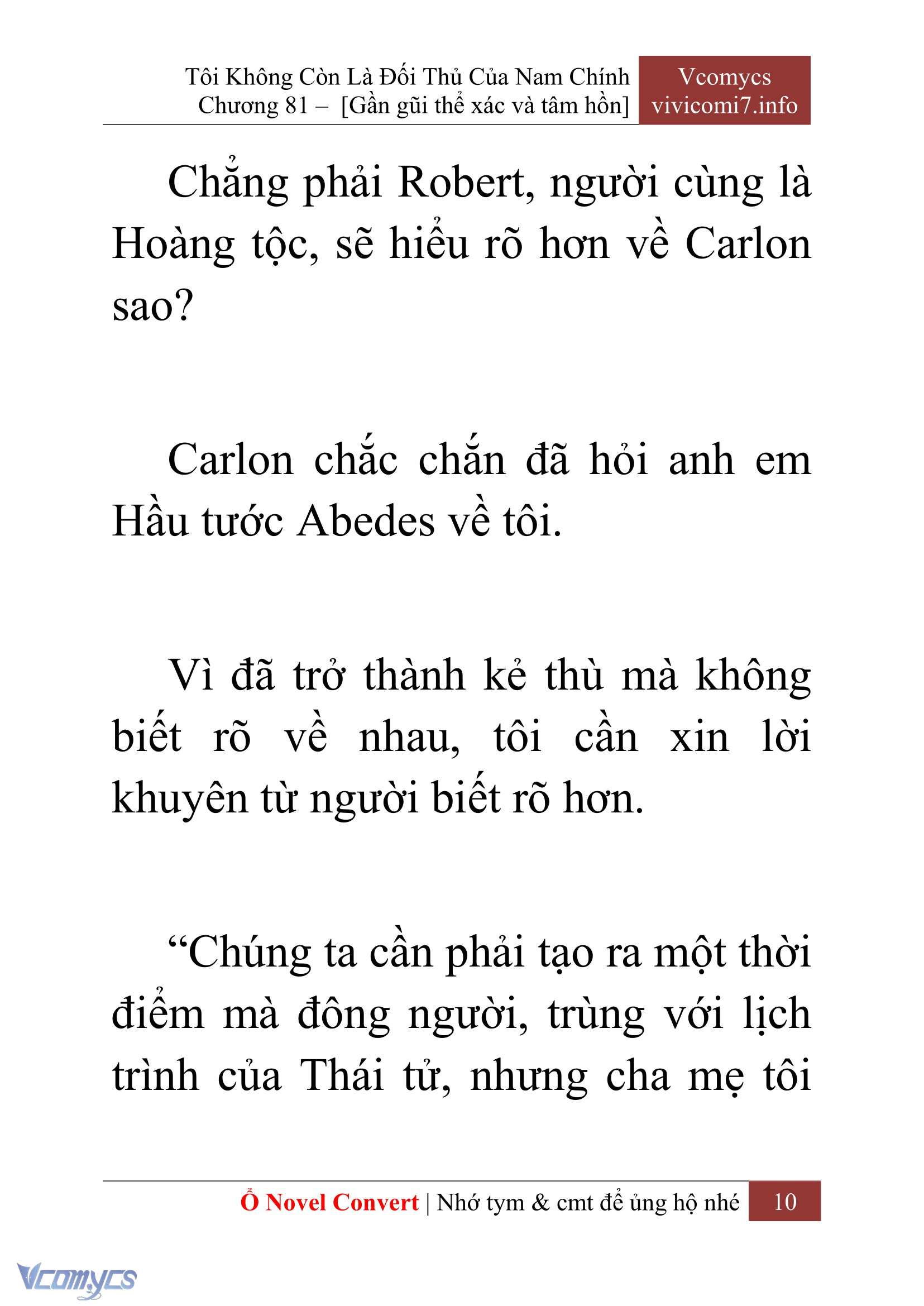 [Novel] Tôi Không Còn Là Đối Thủ Của Nam Chính Chap 81 - Next 