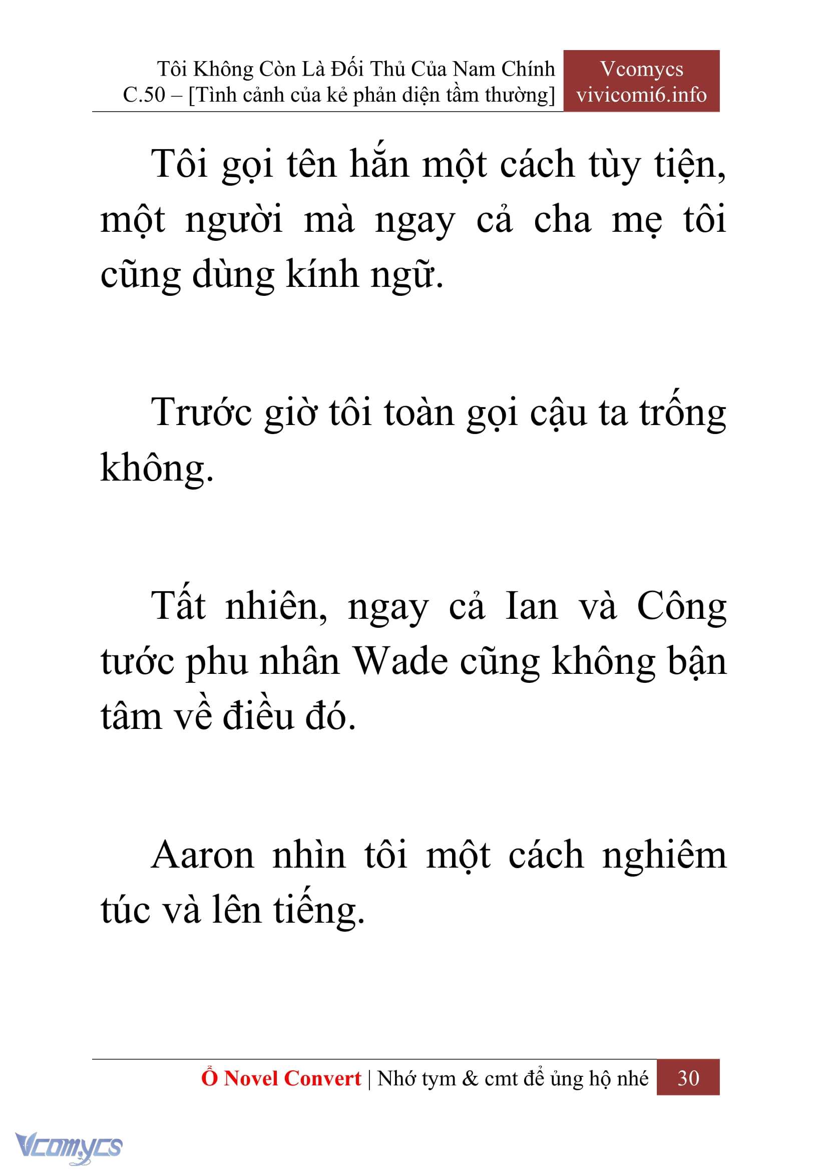 [Novel] Tôi Không Còn Là Đối Thủ Của Nam Chính Chap 50 - Next Chap 51
