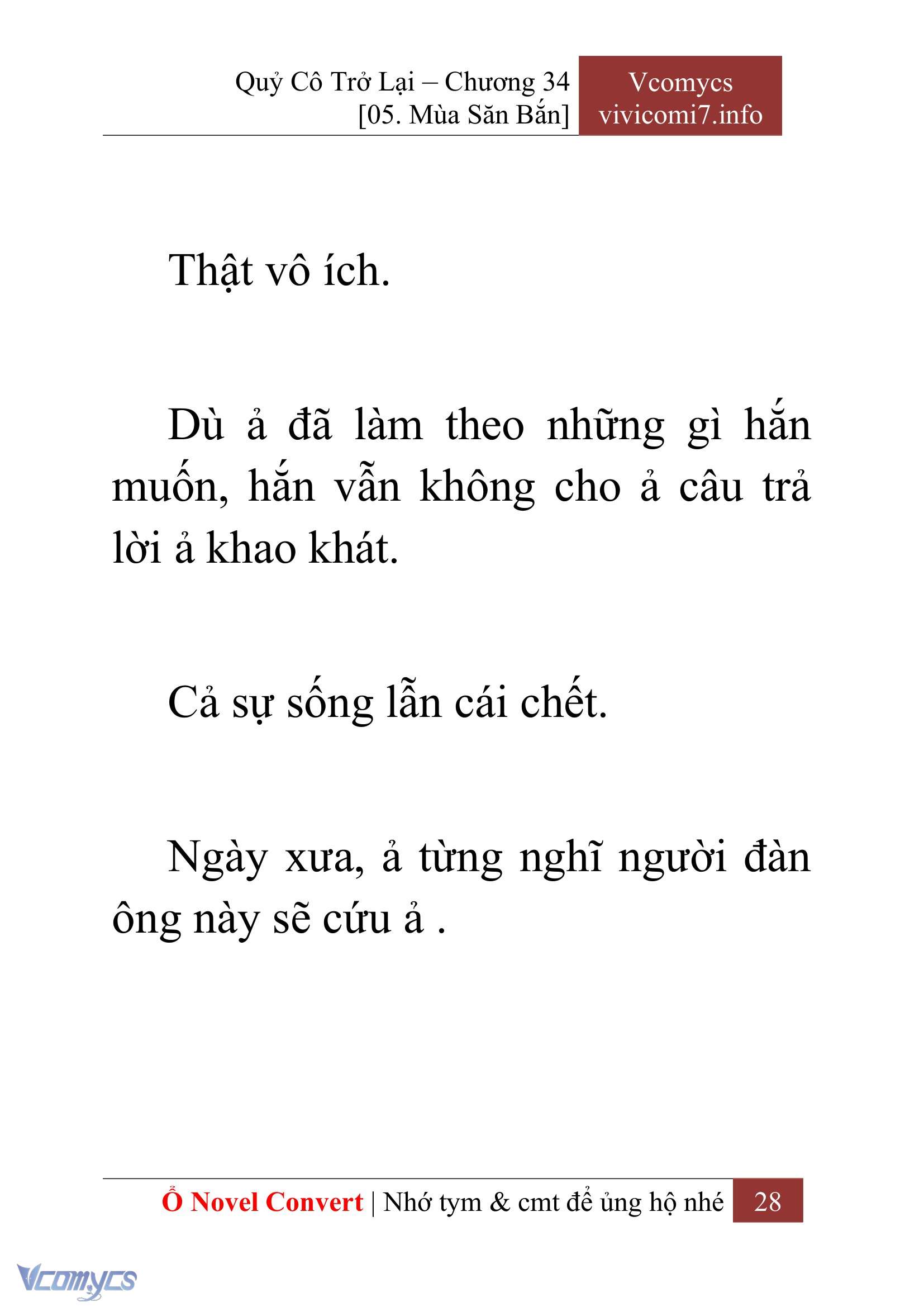 [Novel] Quý Cô Trở Lại Chap 34 - Trang 2