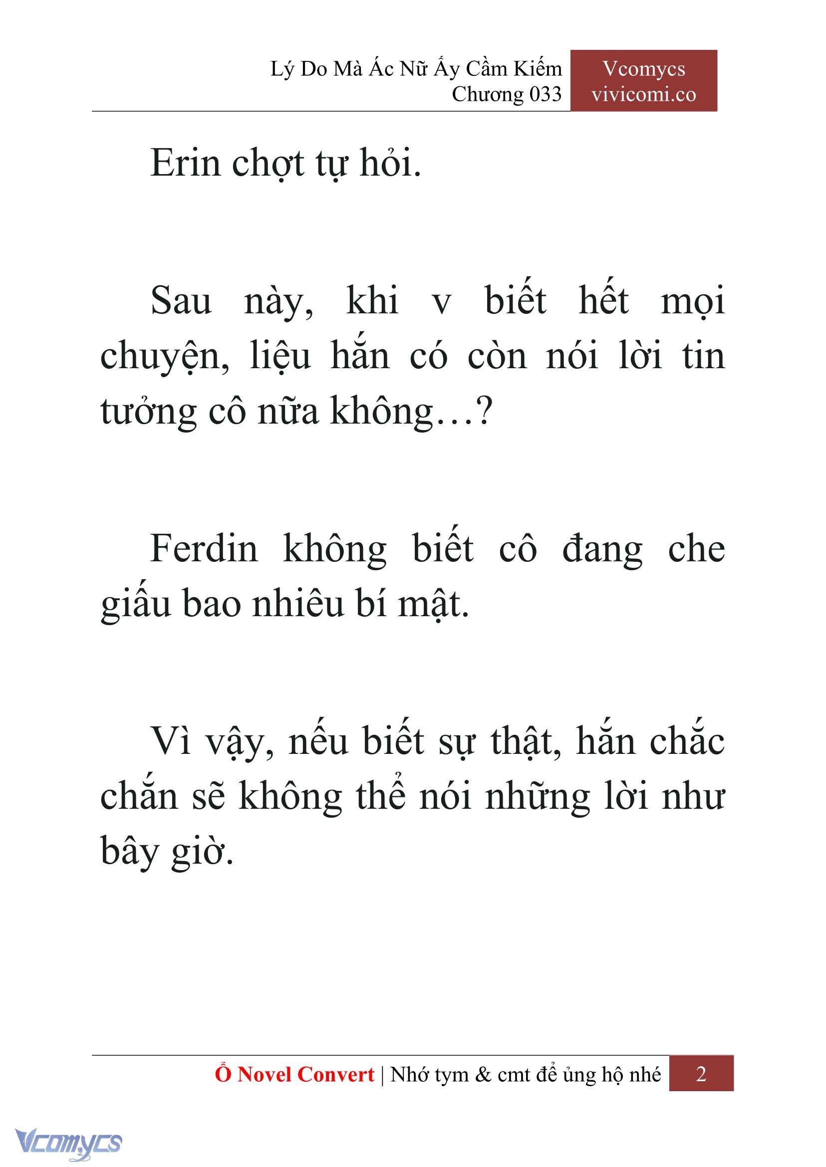 [Novel] Lý Do Mà Ác Nữ Ấy Cầm Kiếm Chap 33 - Next Chap 34