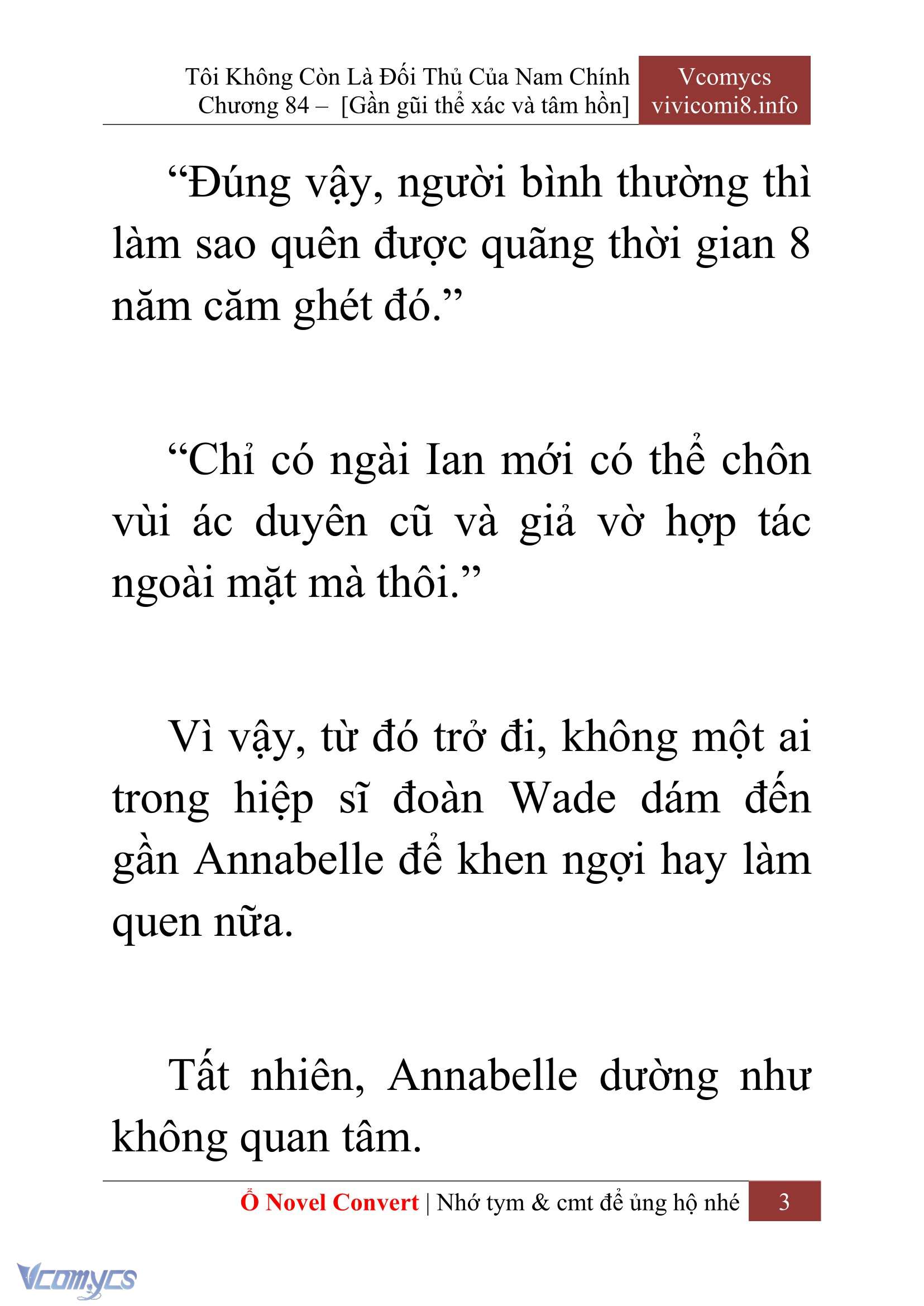 [Novel] Tôi Không Còn Là Đối Thủ Của Nam Chính Chap 84 - Trang 2