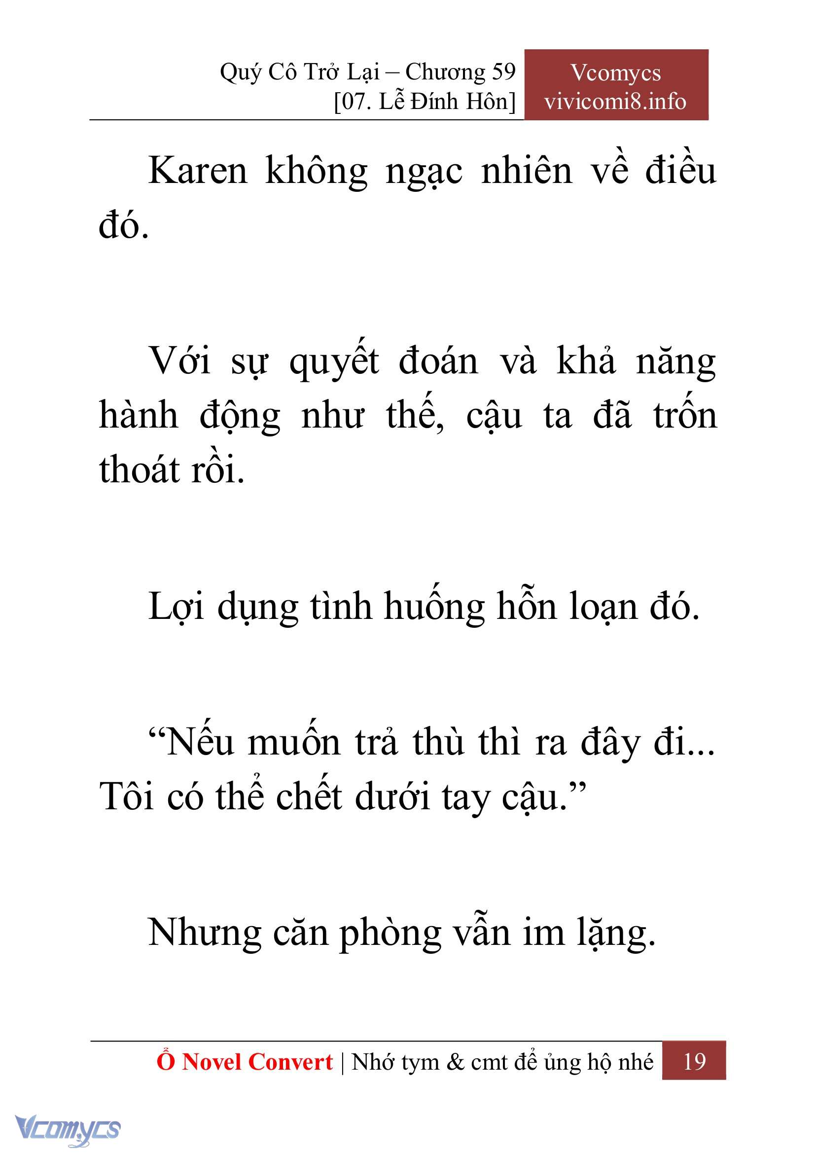 [Novel] Quý Cô Trở Lại Chap 59 - Trang 2