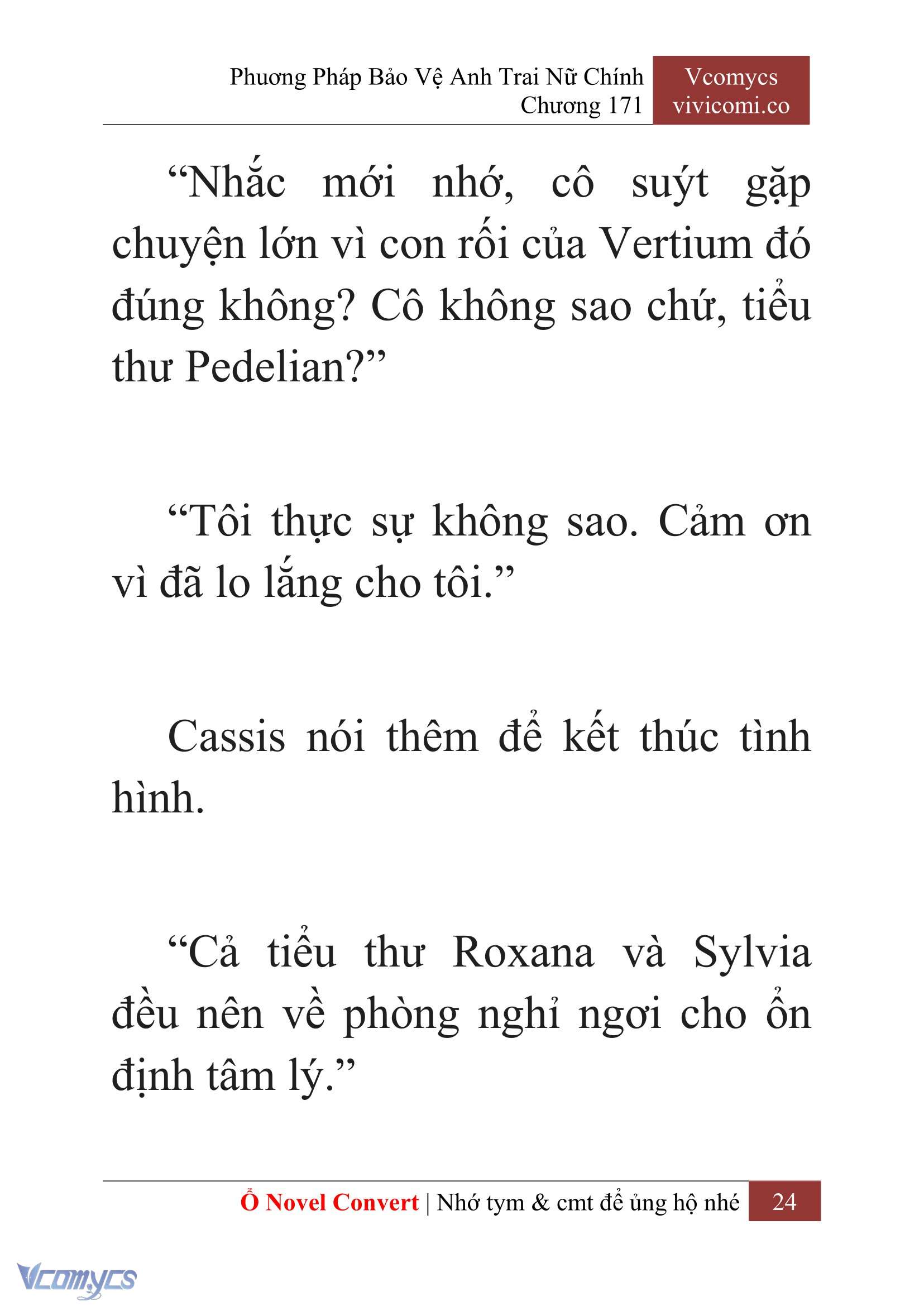 [Novel] Phương Pháp Bảo Vệ Anh Trai Nữ Chính Chap 171 - Trang 2