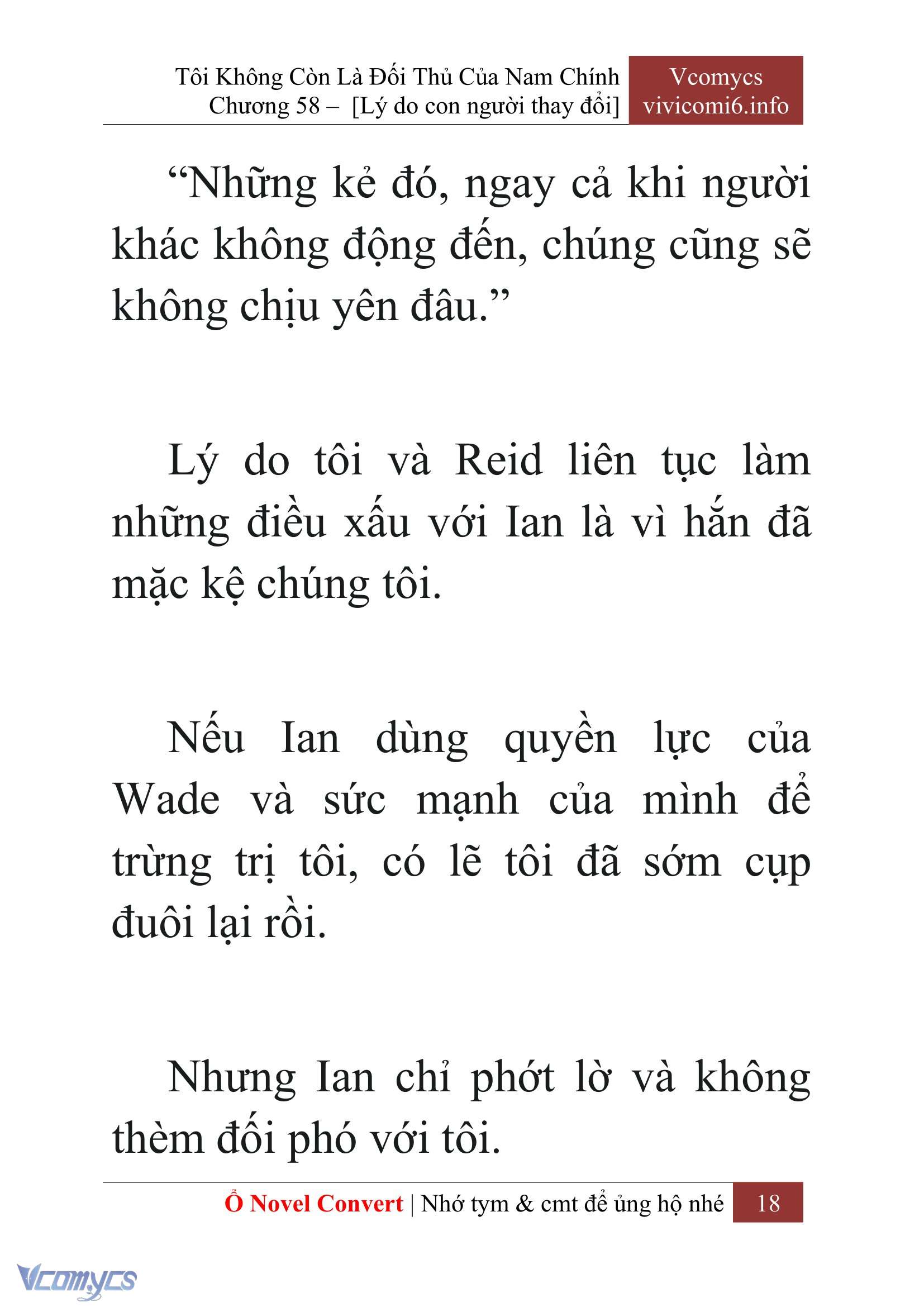 [Novel] Tôi Không Còn Là Đối Thủ Của Nam Chính Chap 58 - Trang 2