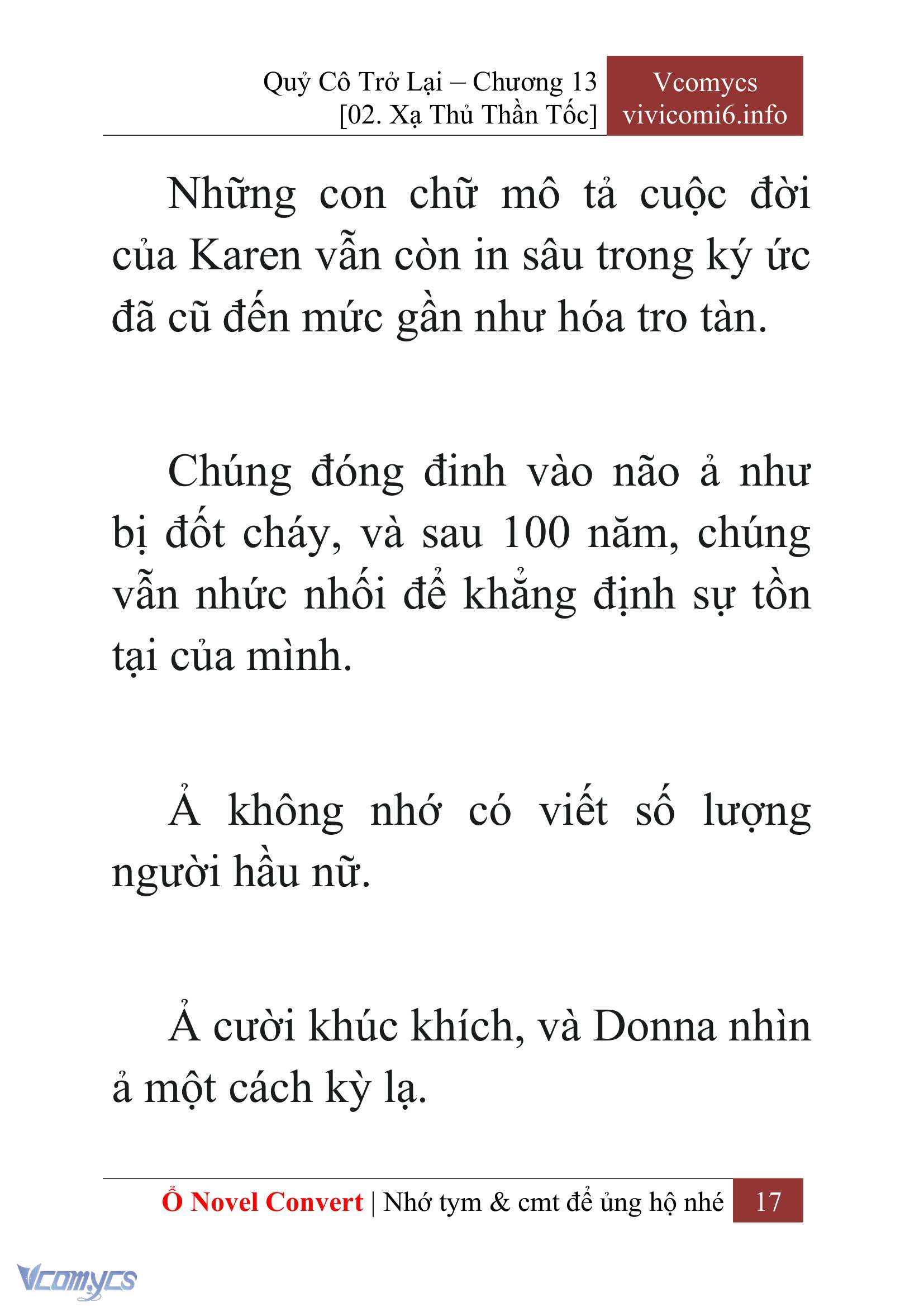 [Novel] Quý Cô Trở Lại Chap 13 - Trang 2
