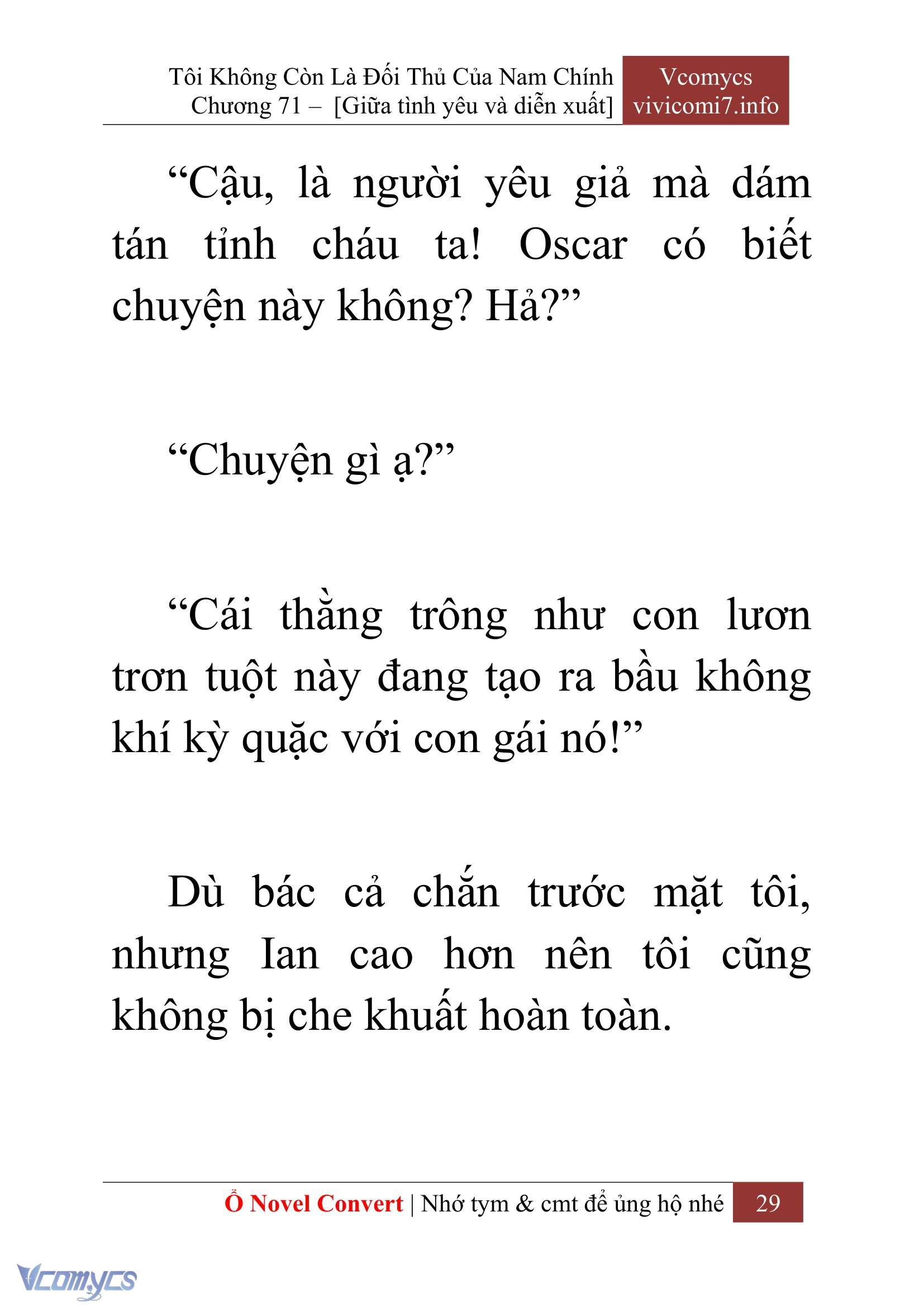 [Novel] Tôi Không Còn Là Đối Thủ Của Nam Chính Chap 71 - Trang 2