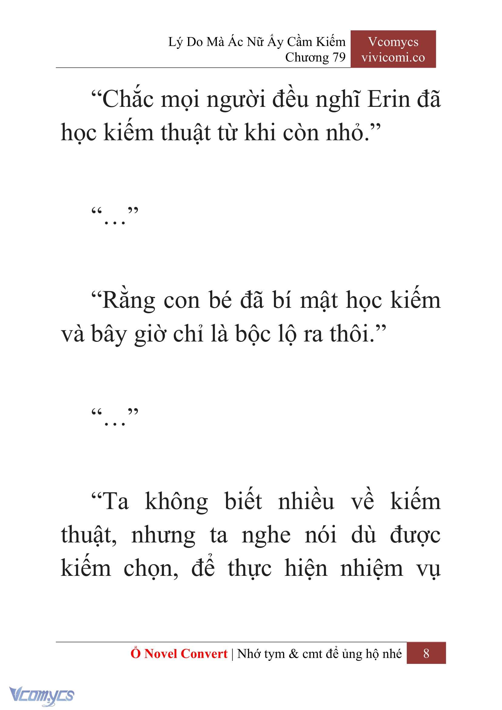 [Novel] Lý Do Mà Ác Nữ Ấy Cầm Kiếm Chap 79 - Trang 2