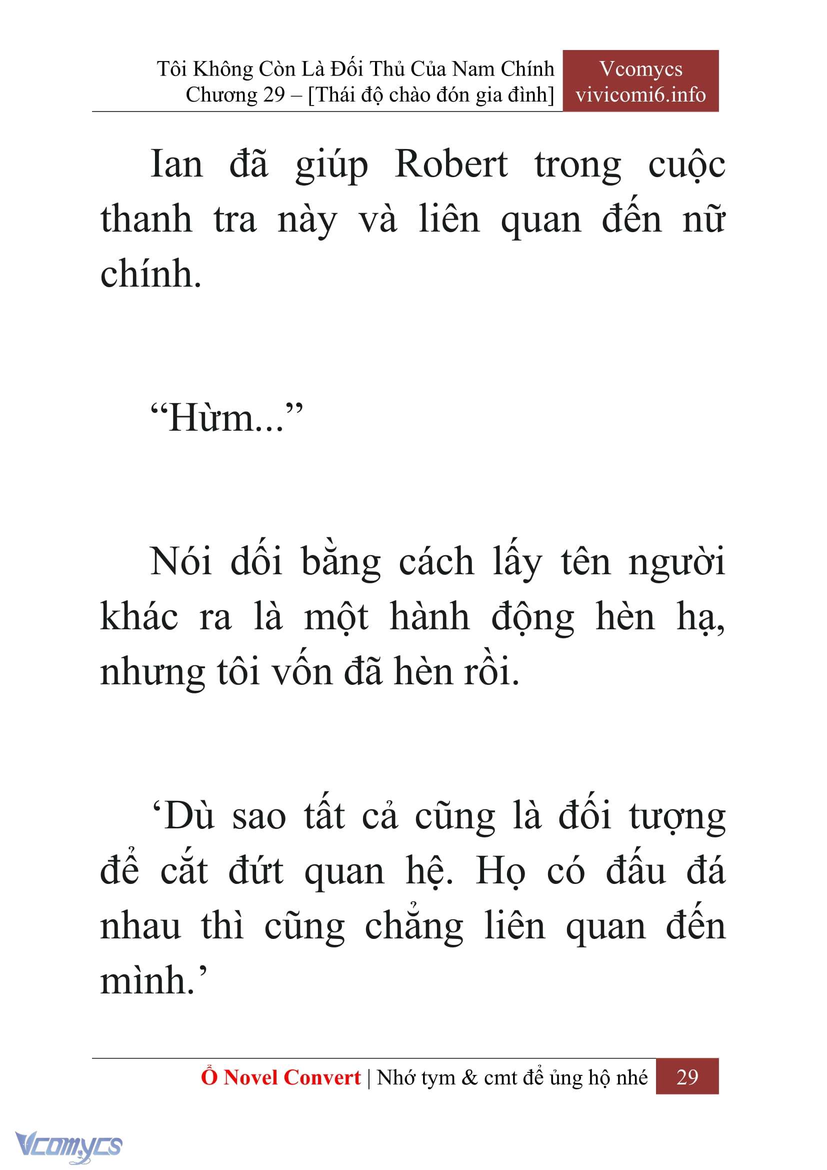 [Novel] Tôi Không Còn Là Đối Thủ Của Nam Chính Chap 29 - Trang 2