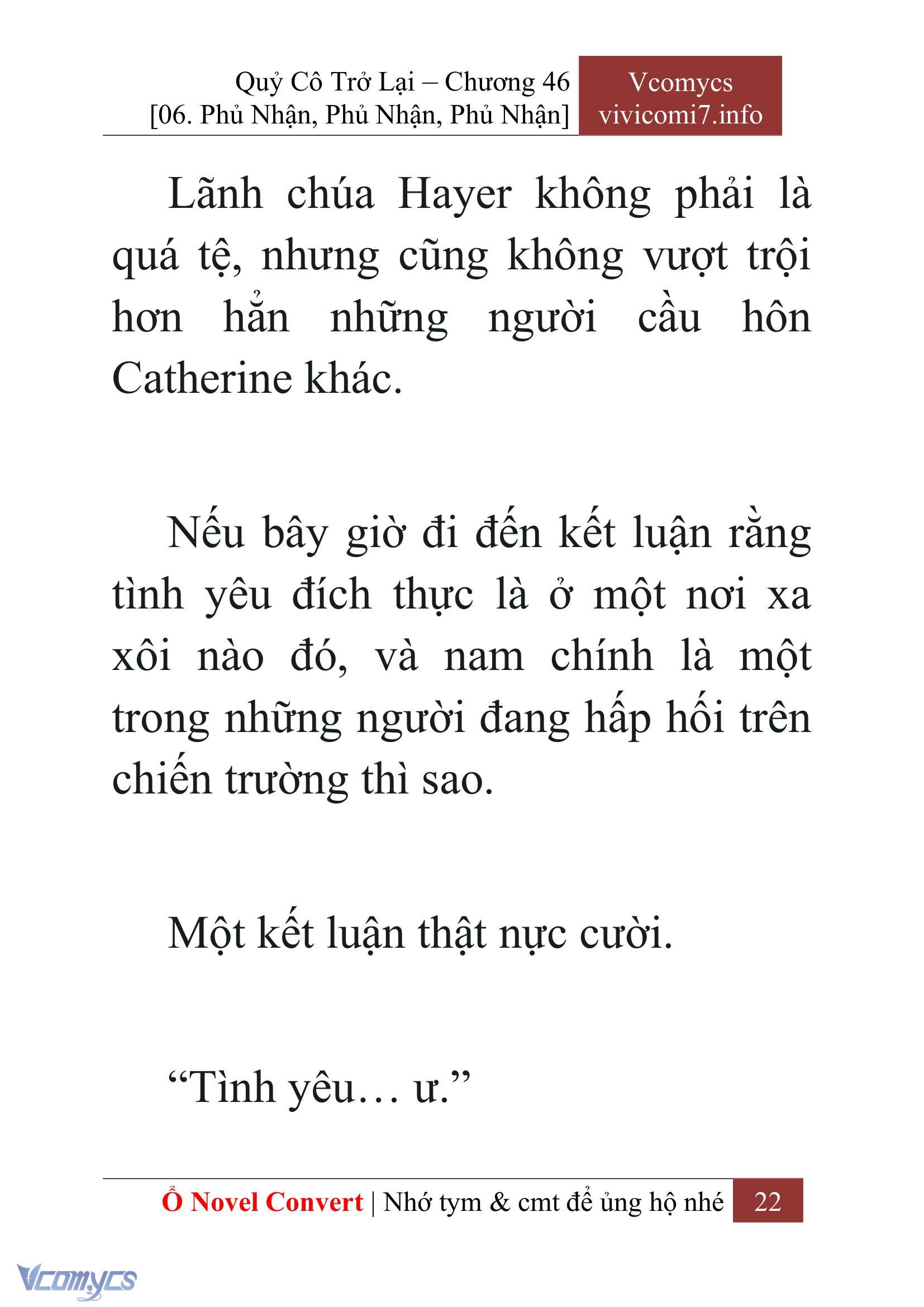 [Novel] Quý Cô Trở Lại Chap 46 - Trang 2