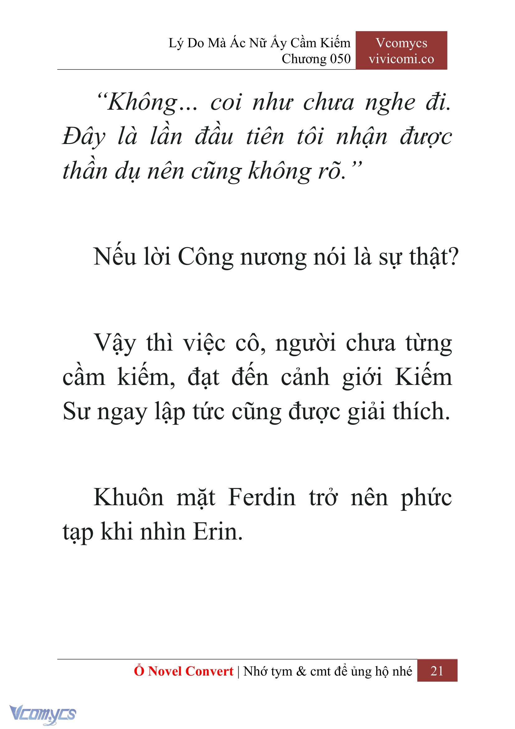 [Novel] Lý Do Mà Ác Nữ Ấy Cầm Kiếm Chap 50 - Next 