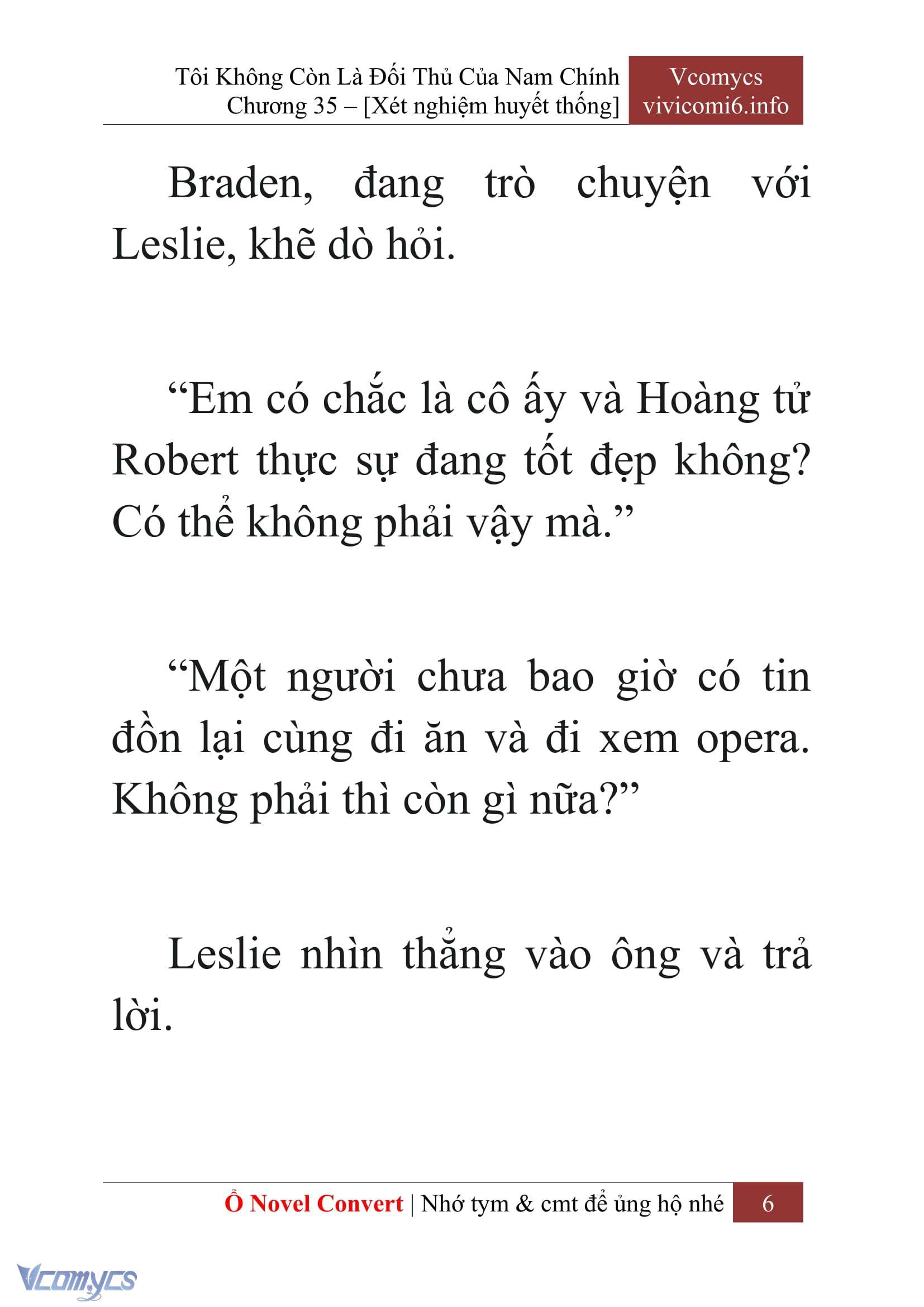 [Novel] Tôi Không Còn Là Đối Thủ Của Nam Chính Chap 35 - Trang 2