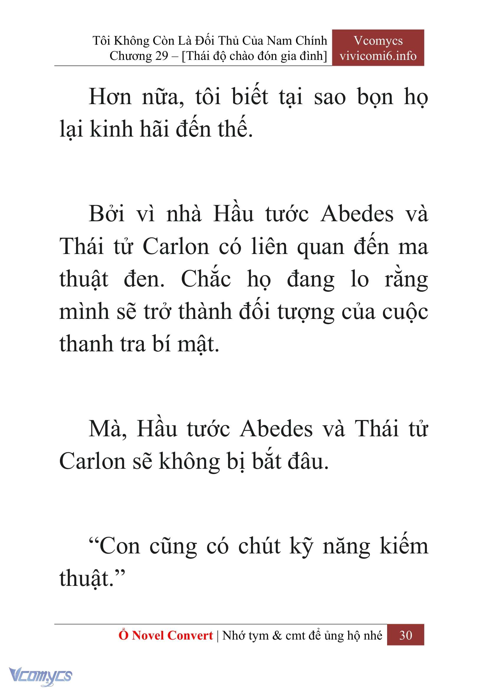 [Novel] Tôi Không Còn Là Đối Thủ Của Nam Chính Chap 29 - Trang 2