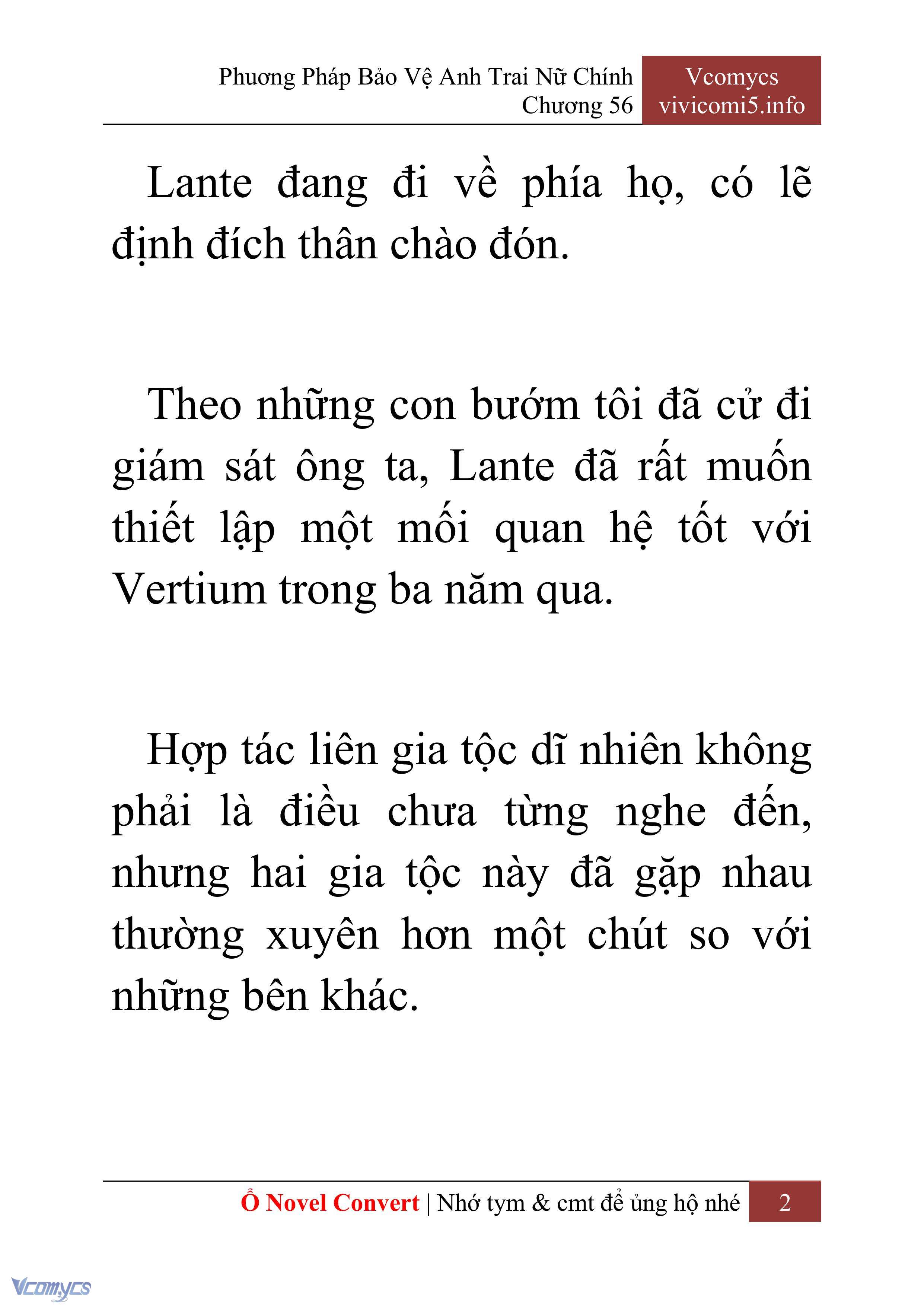 [Novel] Phương Pháp Bảo Vệ Anh Trai Nữ Chính Chap 56 - Trang 2