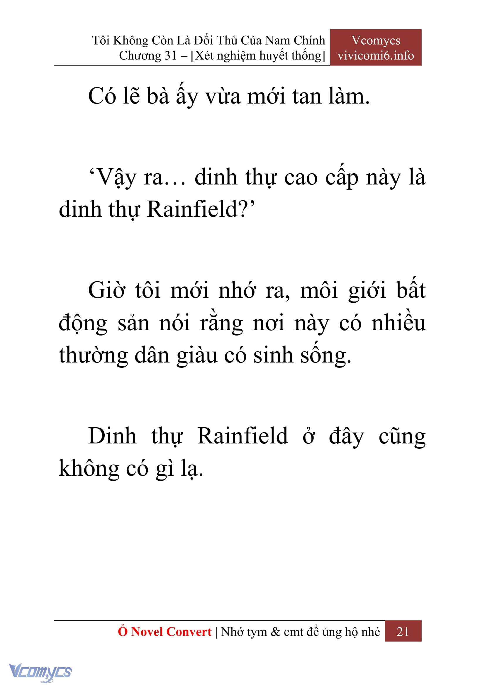 [Novel] Tôi Không Còn Là Đối Thủ Của Nam Chính Chap 31 - Trang 2