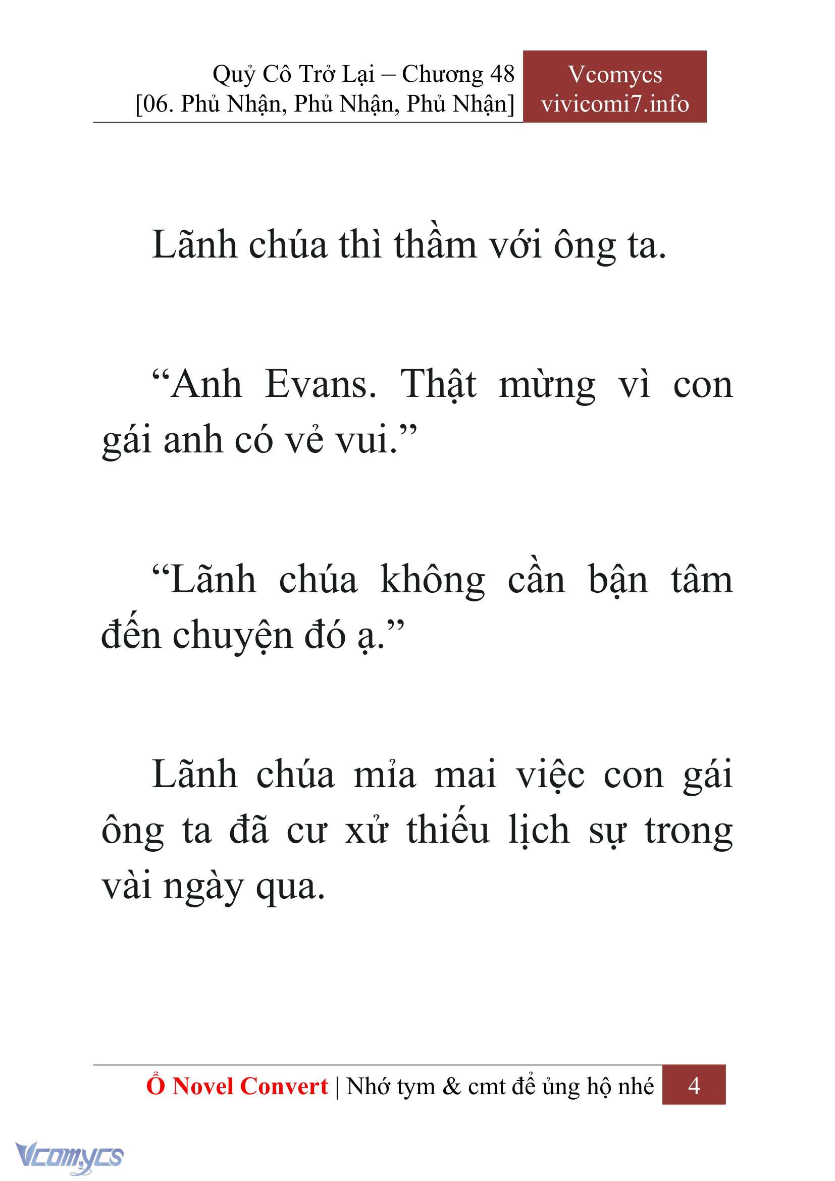 [Novel] Quý Cô Trở Lại Chap 48 - Trang 2