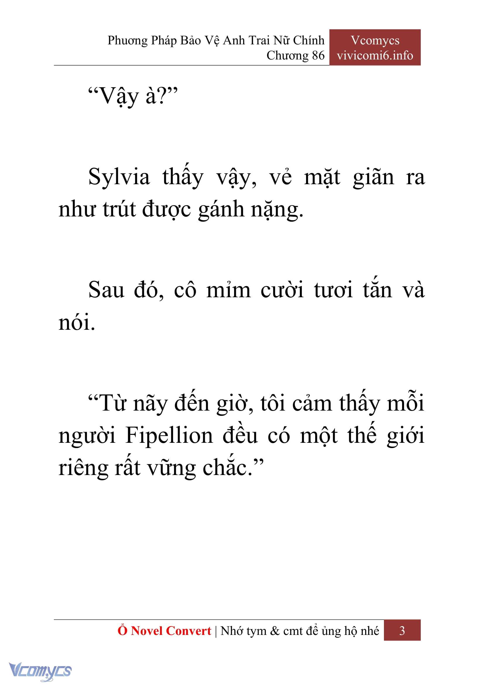 [Novel] Phương Pháp Bảo Vệ Anh Trai Nữ Chính Chap 86 - Trang 2
