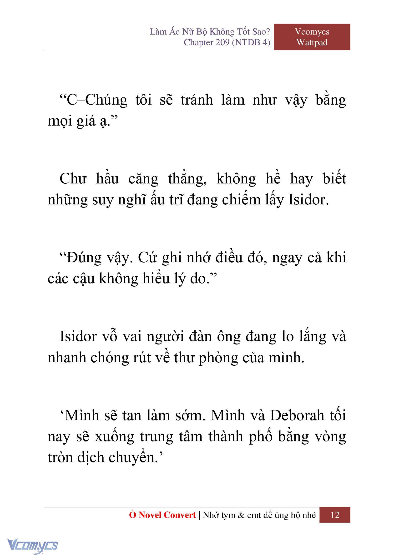 [Novel] Làm Ác Nữ Bộ Không Tốt Sao? Chap 209 - Trang 2