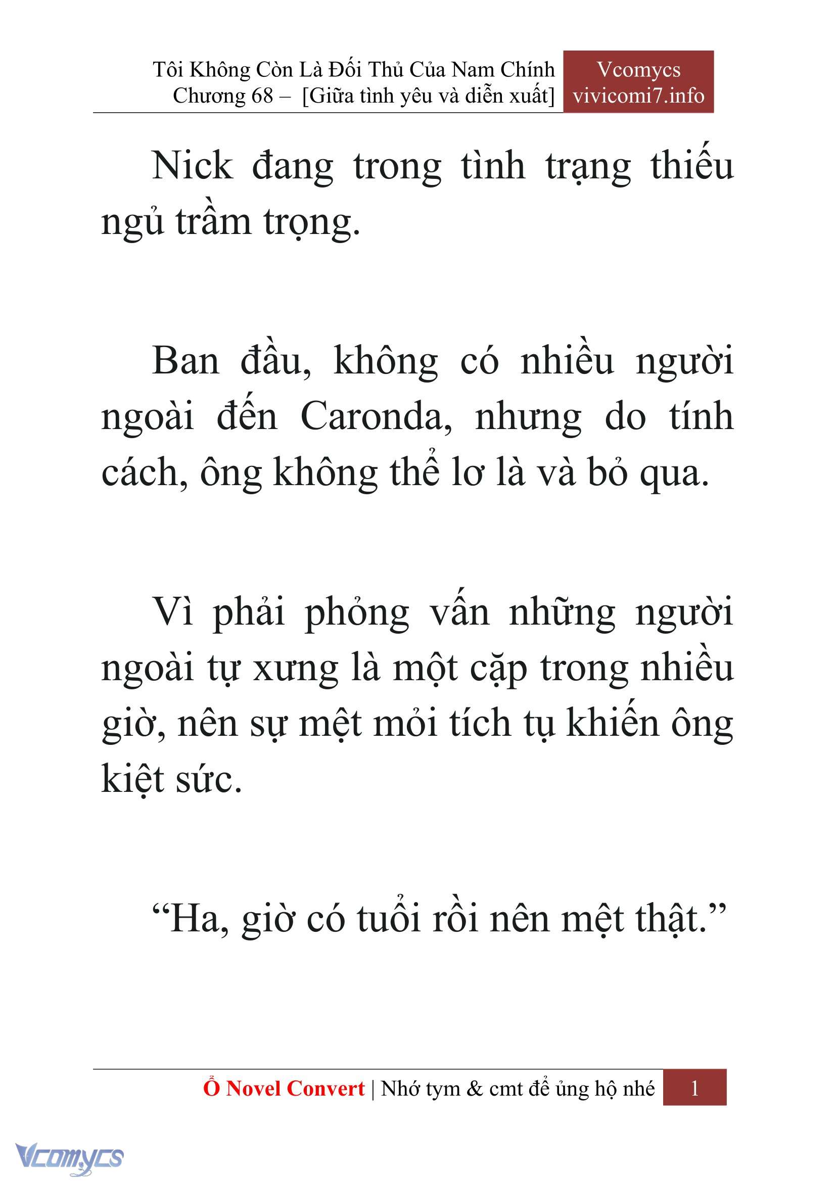 [Novel] Tôi Không Còn Là Đối Thủ Của Nam Chính Chap 68 - Trang 2