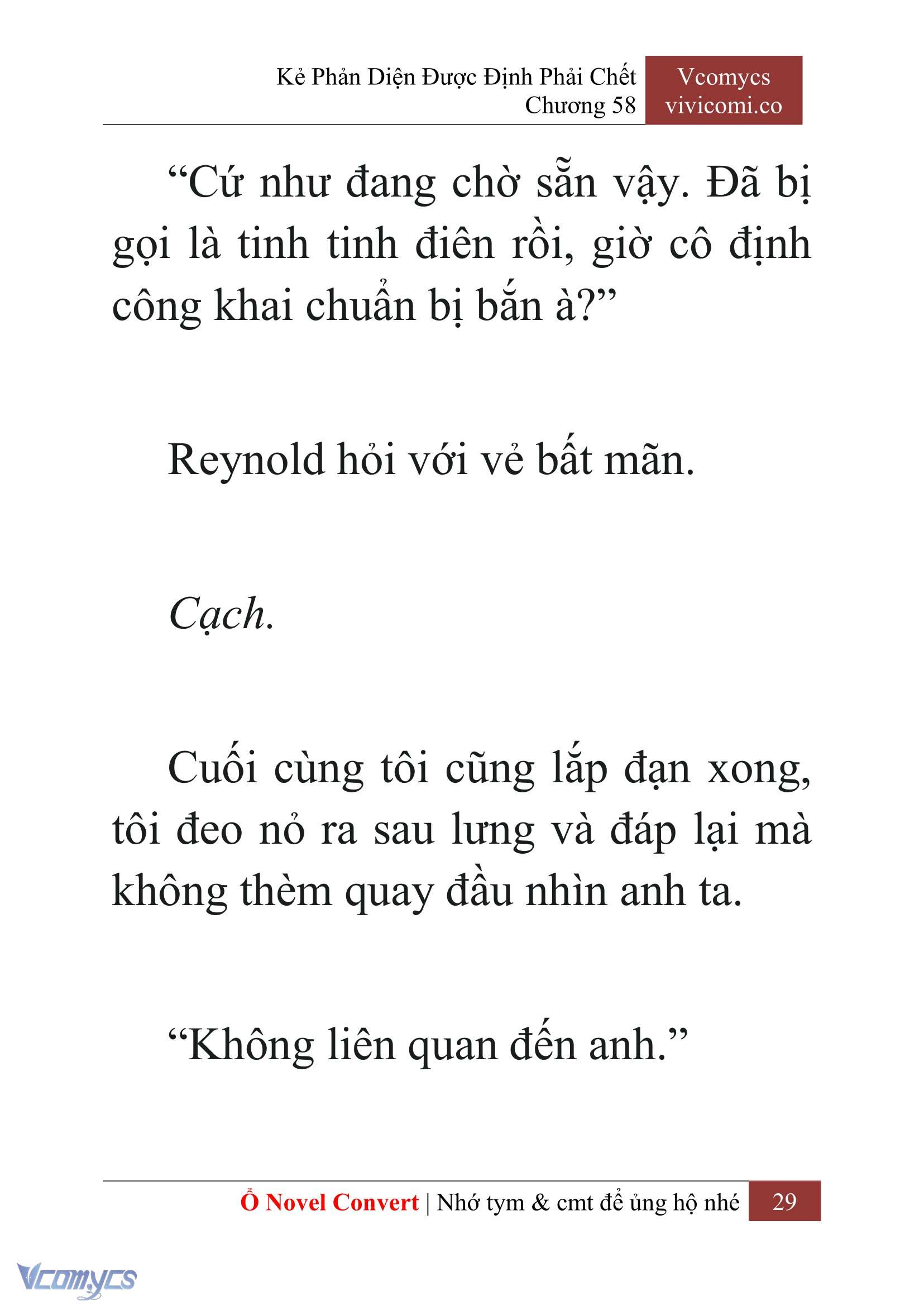 [Novel] Kẻ Phản Diện Được Định Phải Chết Chap 58 - Next Chap 59