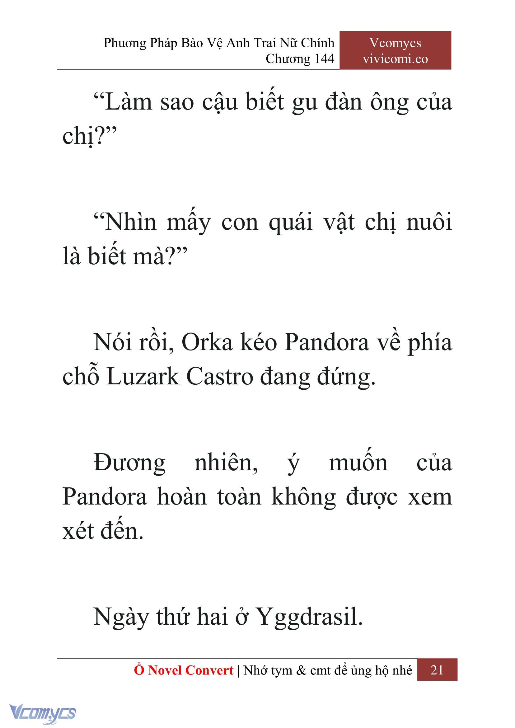 [Novel] Phương Pháp Bảo Vệ Anh Trai Nữ Chính Chap 144 - Next 