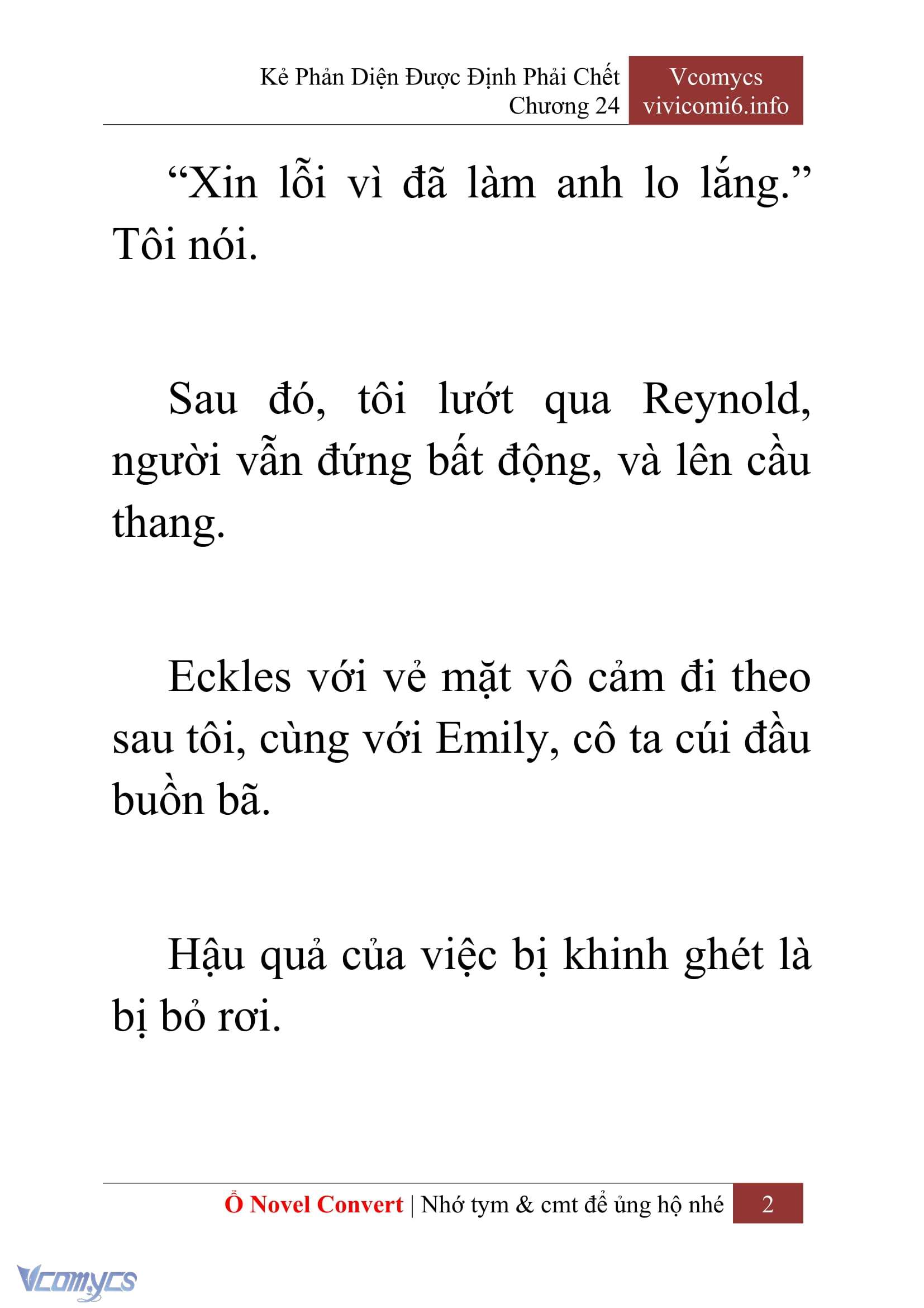 [Novel] Kẻ Phản Diện Được Định Phải Chết Chap 24 - Trang 2