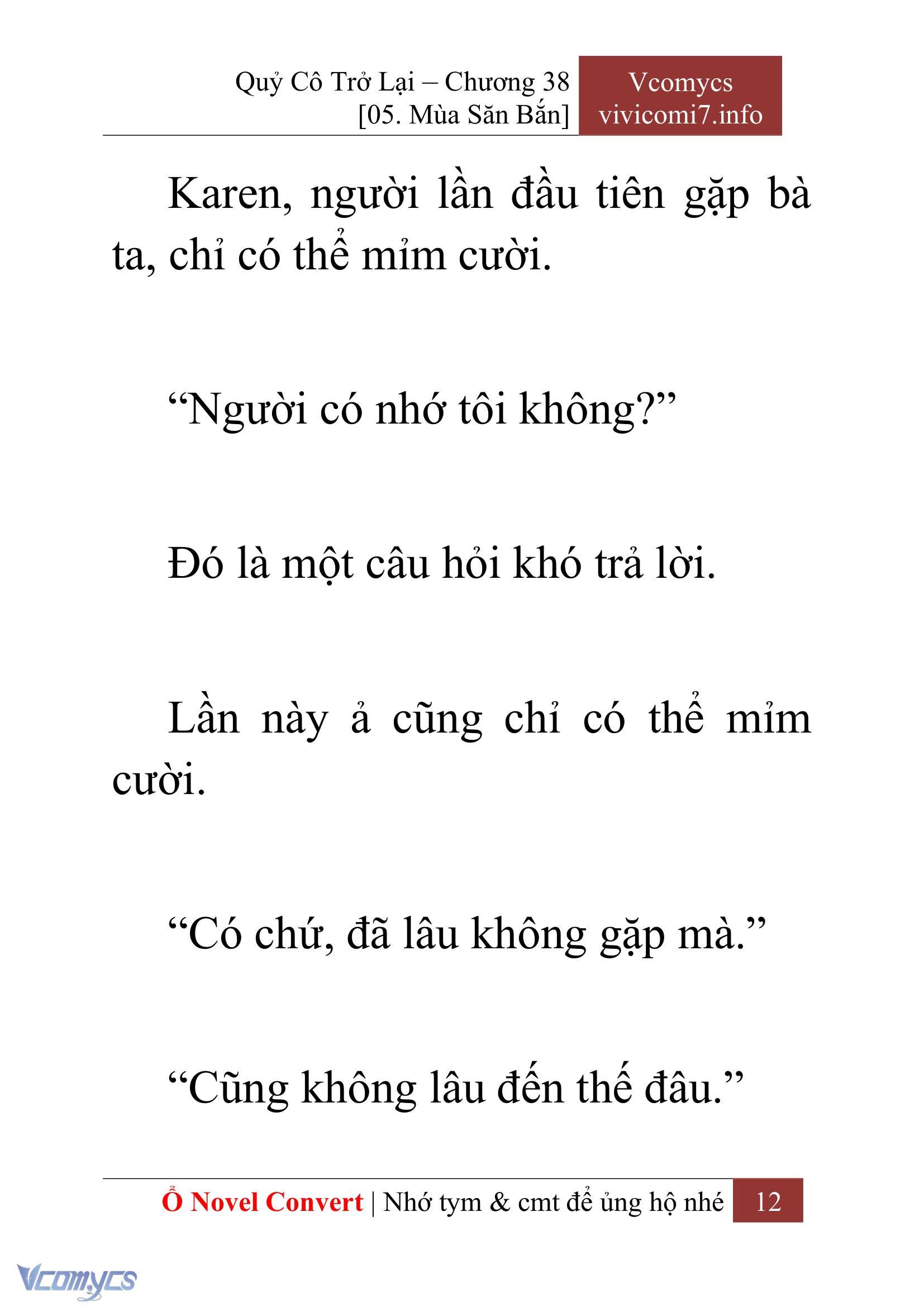 [Novel] Quý Cô Trở Lại Chap 38 - Trang 2