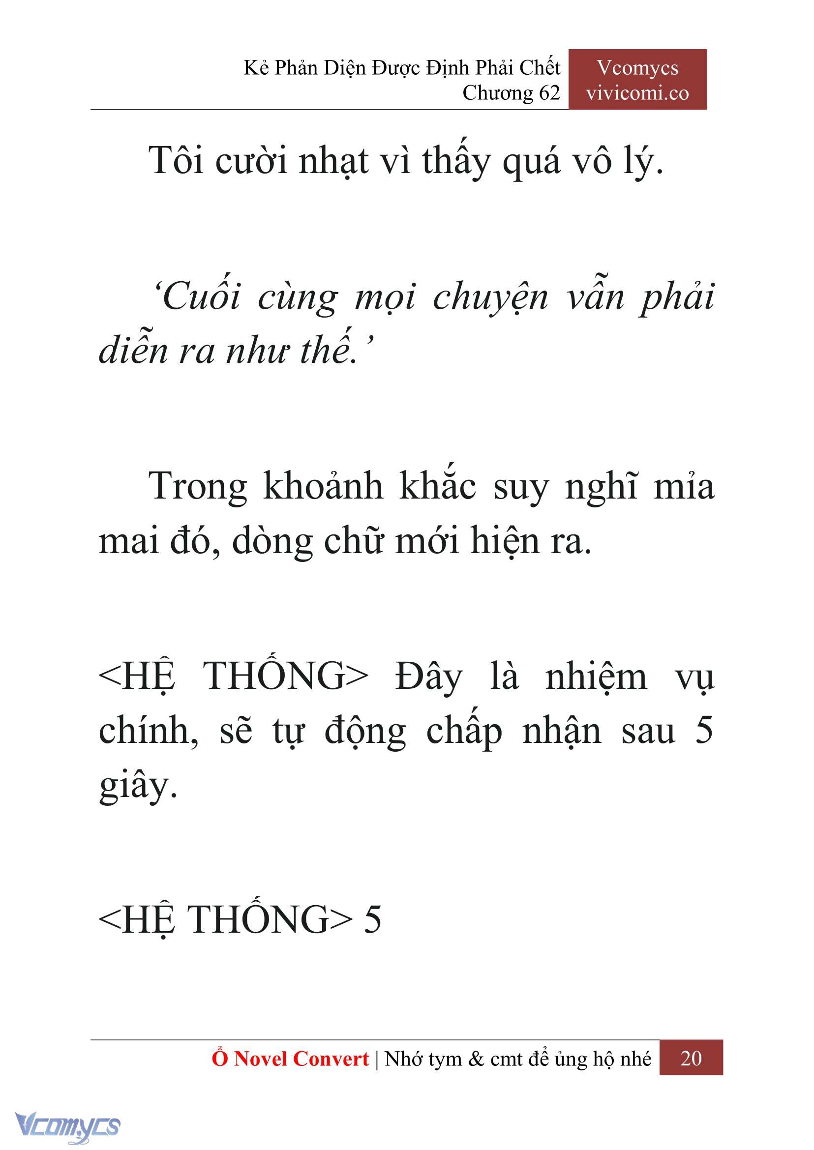 [Novel] Kẻ Phản Diện Được Định Phải Chết Chap 62 - Next Chap 63