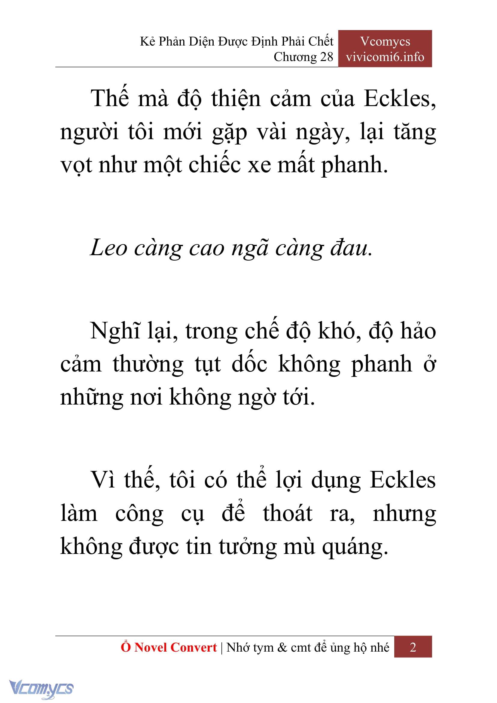 [Novel] Kẻ Phản Diện Được Định Phải Chết Chap 28 - Trang 2