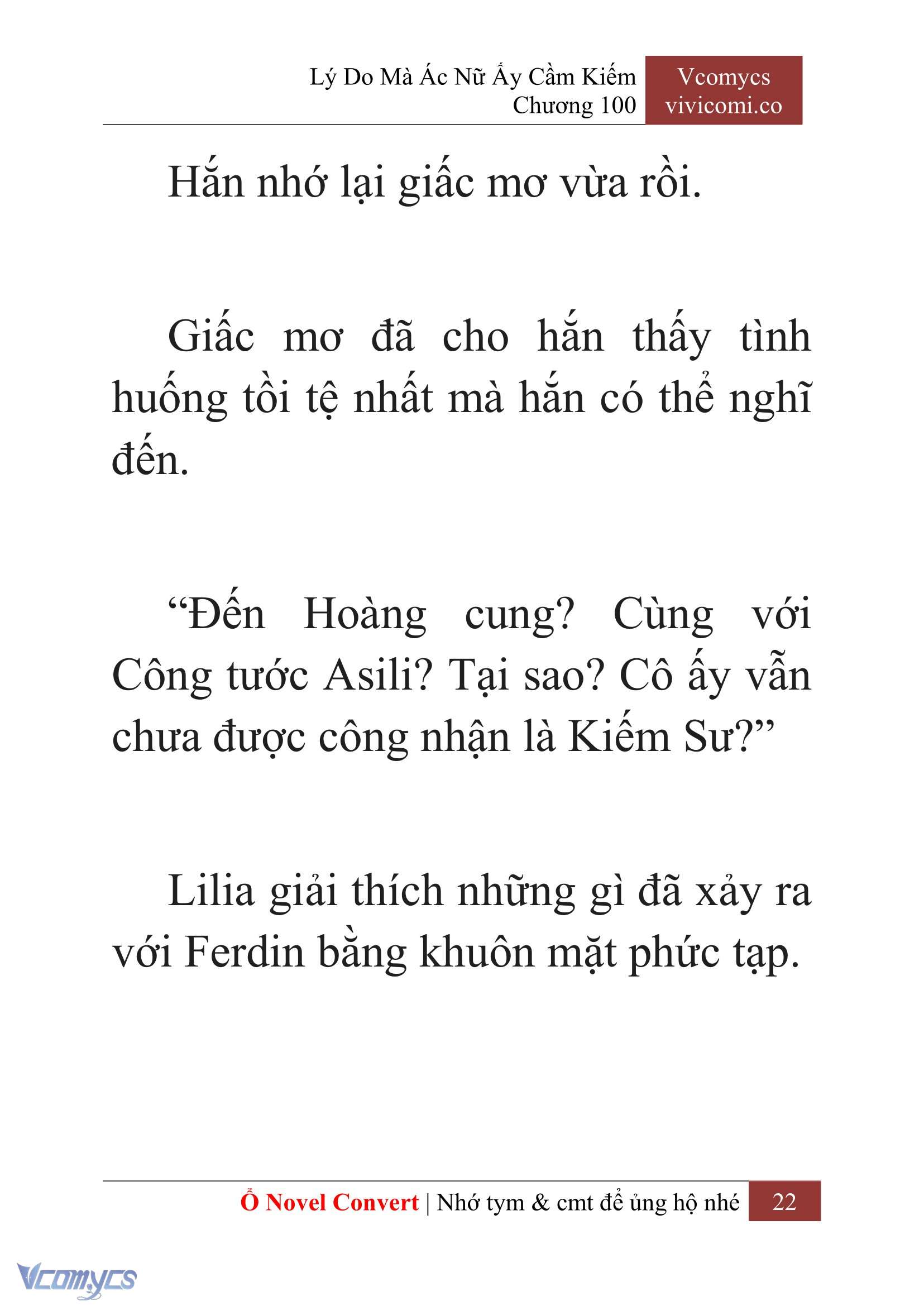[Novel] Lý Do Mà Ác Nữ Ấy Cầm Kiếm Chap 100 - Trang 2