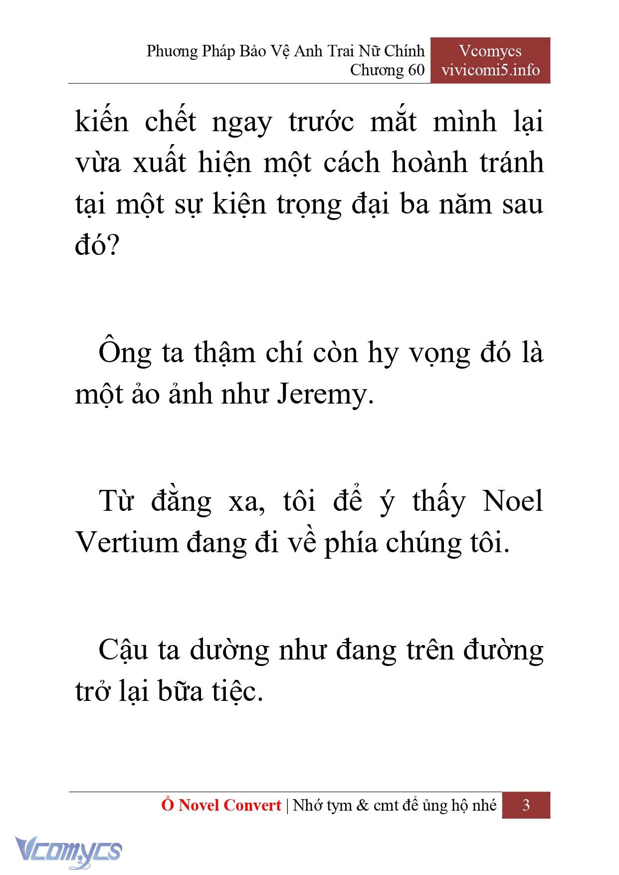 [Novel] Phương Pháp Bảo Vệ Anh Trai Nữ Chính Chap 60 - Trang 2