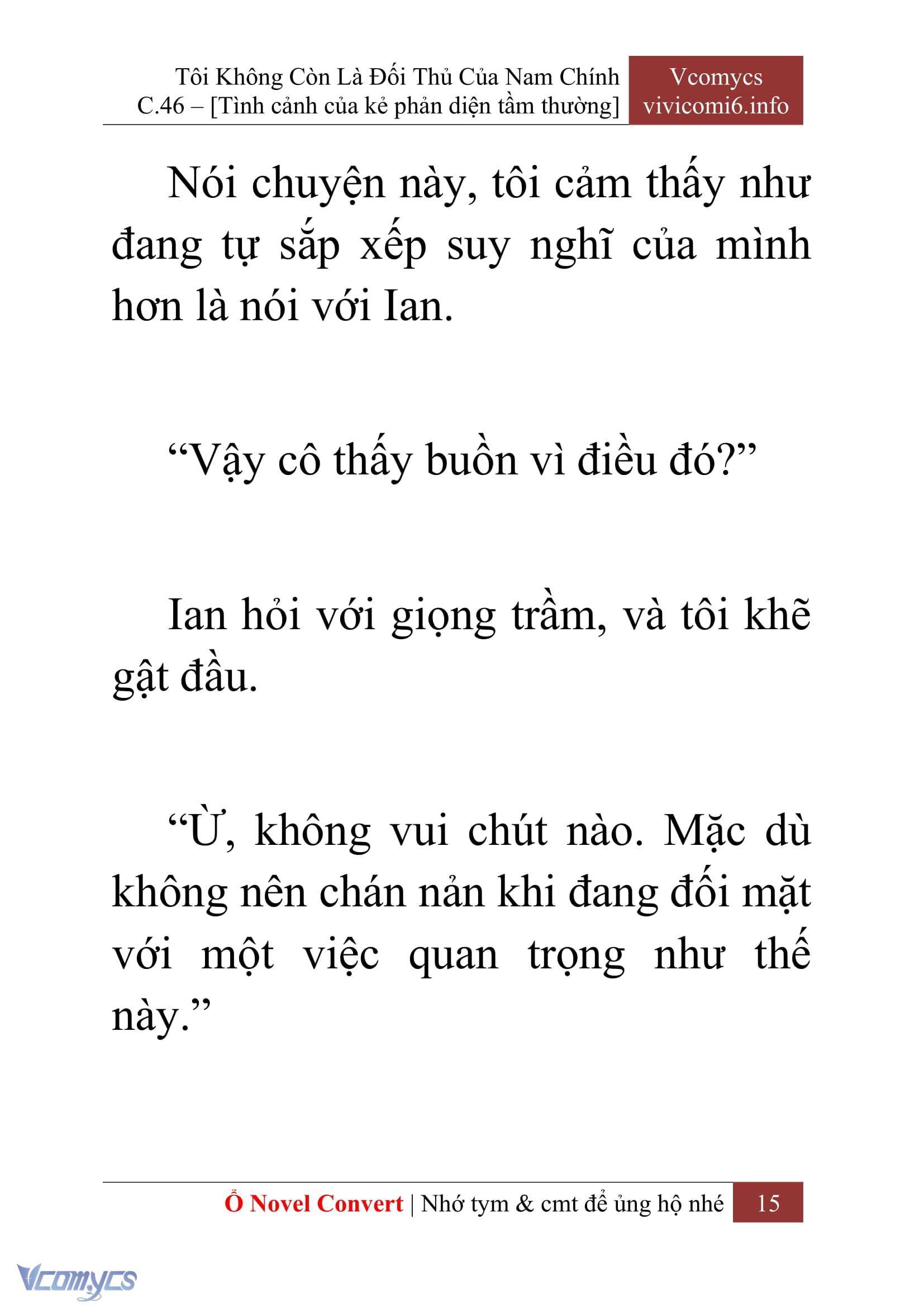 [Novel] Tôi Không Còn Là Đối Thủ Của Nam Chính Chap 46 - Trang 2