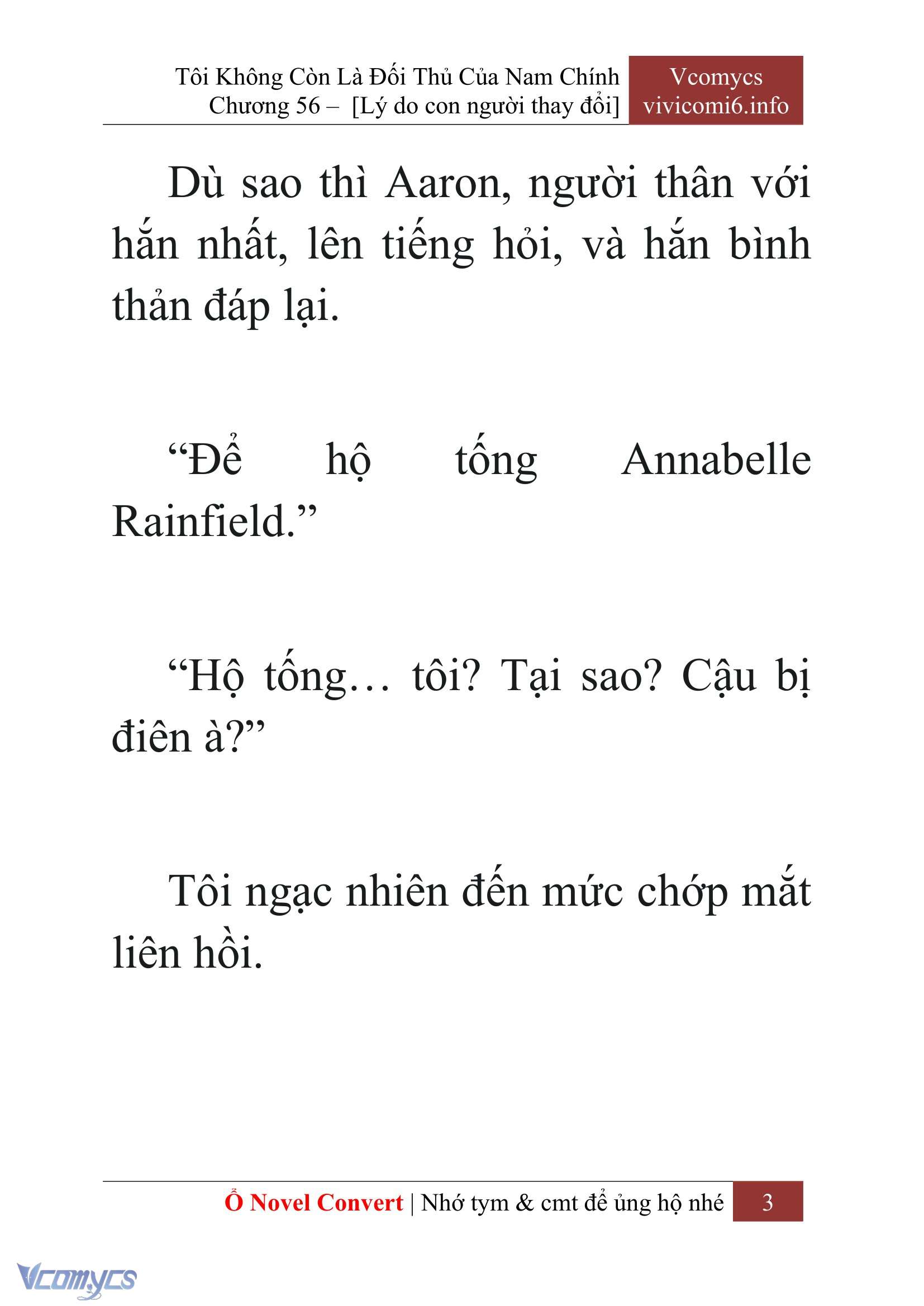 [Novel] Tôi Không Còn Là Đối Thủ Của Nam Chính Chap 56 - Trang 2