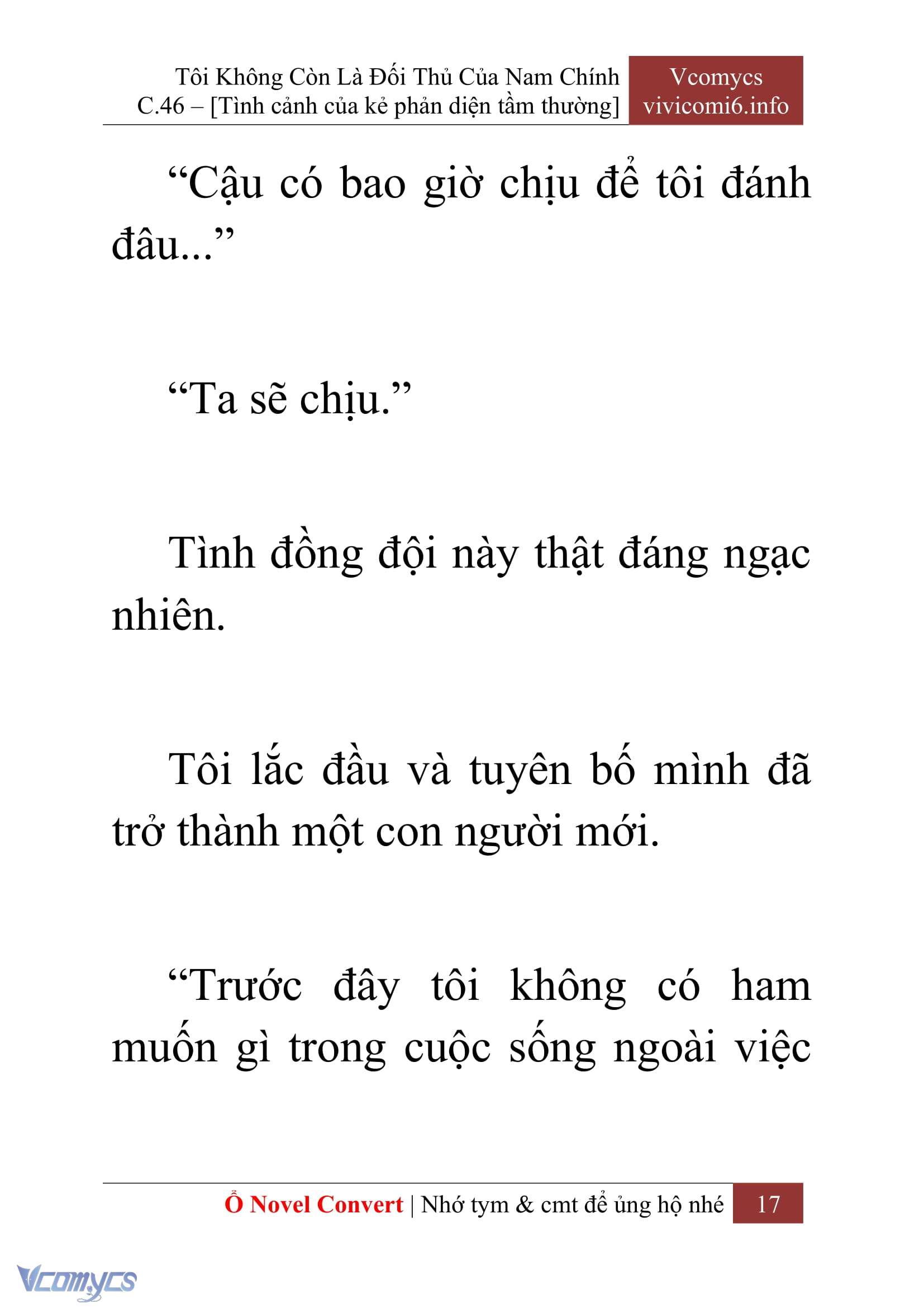 [Novel] Tôi Không Còn Là Đối Thủ Của Nam Chính Chap 46 - Trang 2