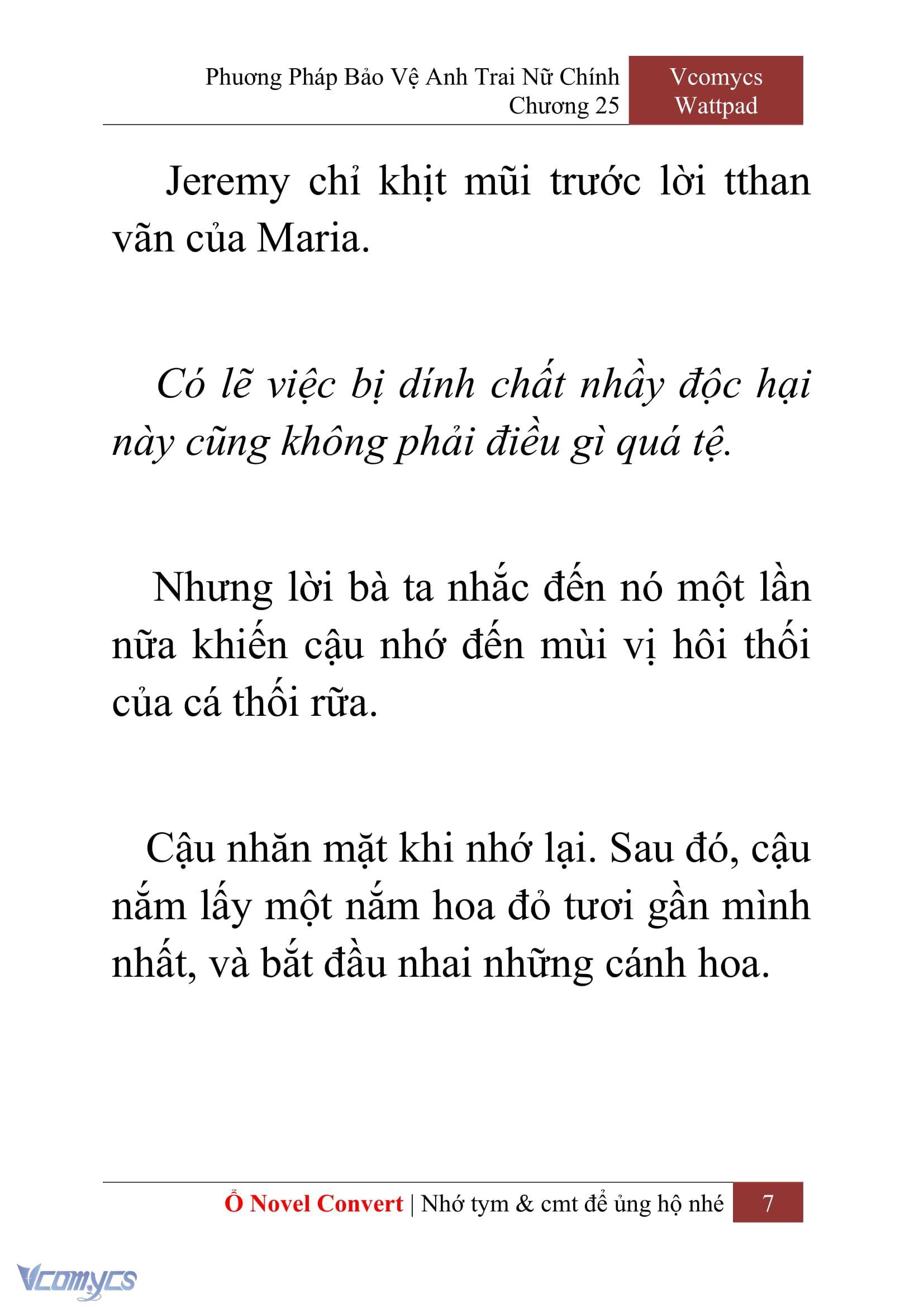 [Novel] Phương Pháp Bảo Vệ Anh Trai Nữ Chính Chap 25 - Trang 2