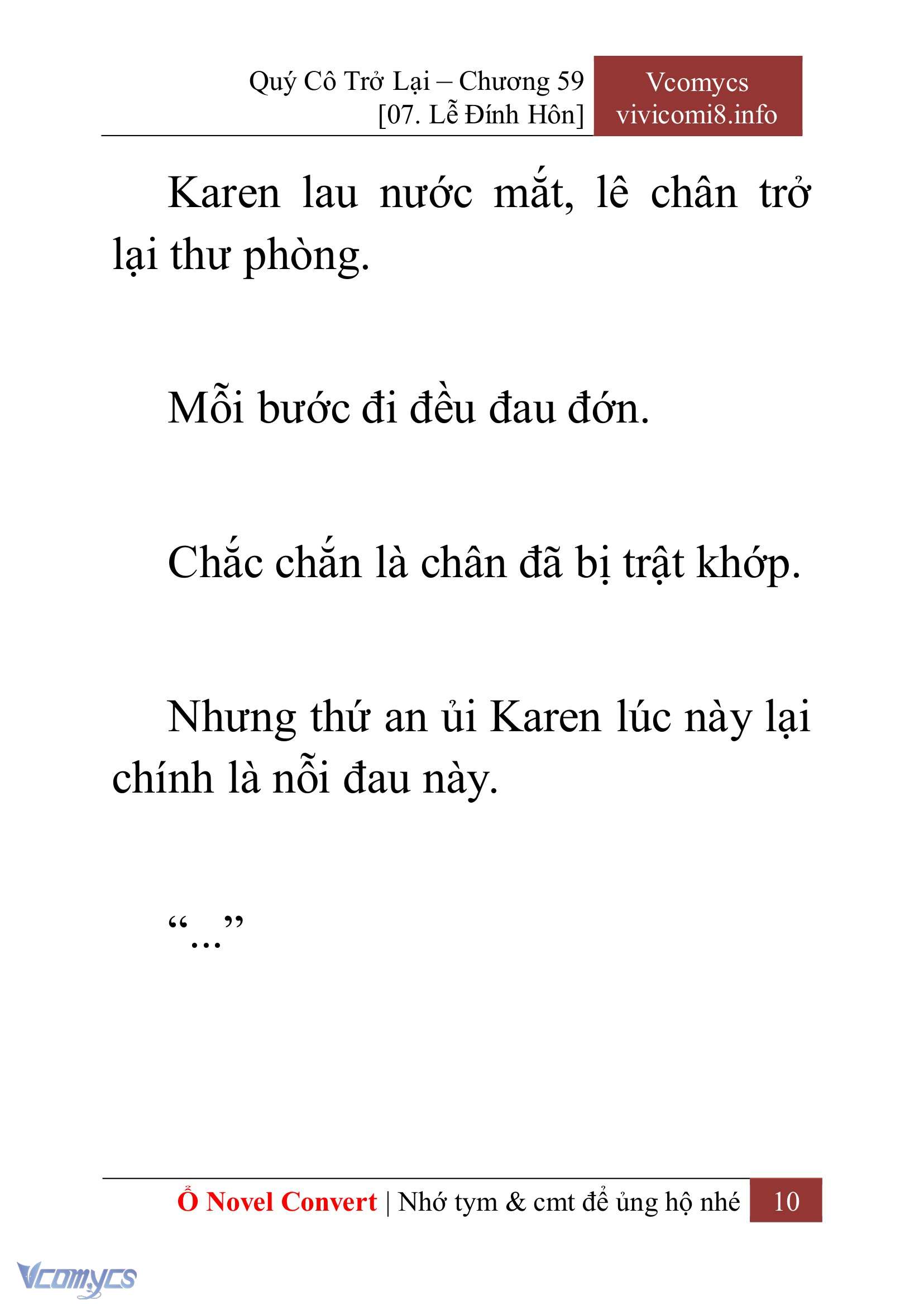 [Novel] Quý Cô Trở Lại Chap 59 - Trang 2