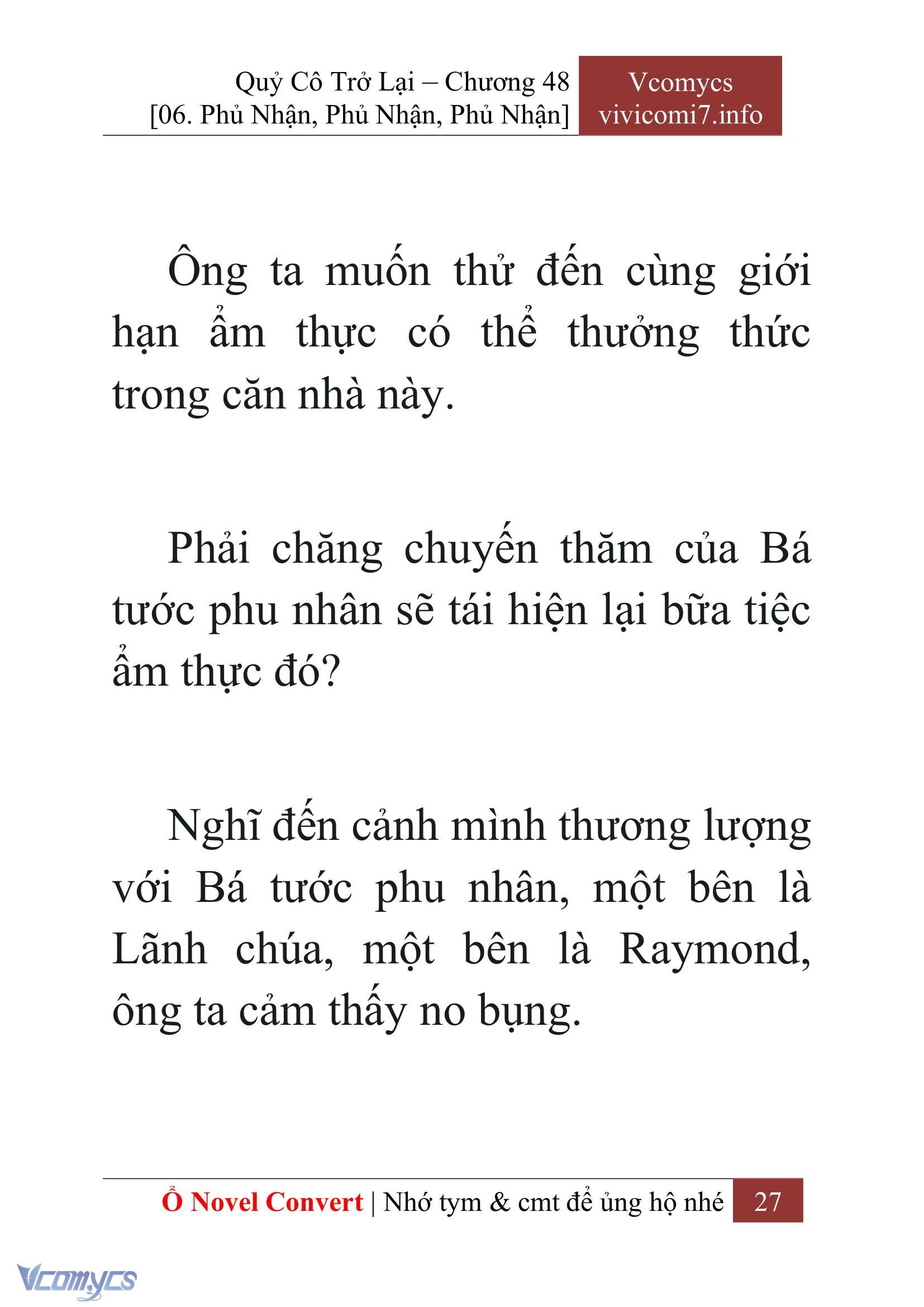[Novel] Quý Cô Trở Lại Chap 48 - Trang 2
